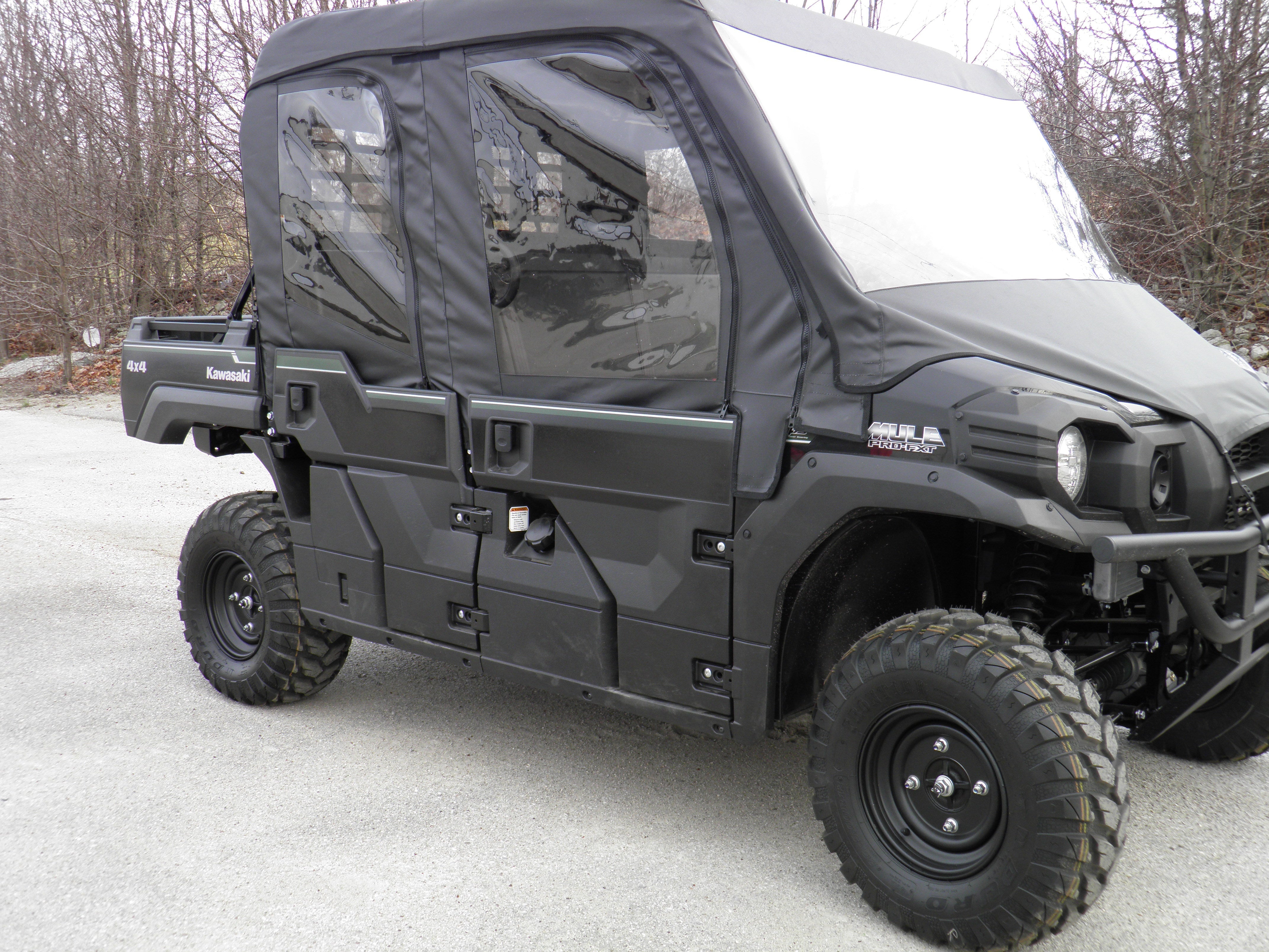 Photo of Kawasaki Pro FXT - Full Cab Enclosure with Vinyl Windshield (Full Doors) by 3 Star UTV - Premium Enclosures for UTVs / Side by Sides