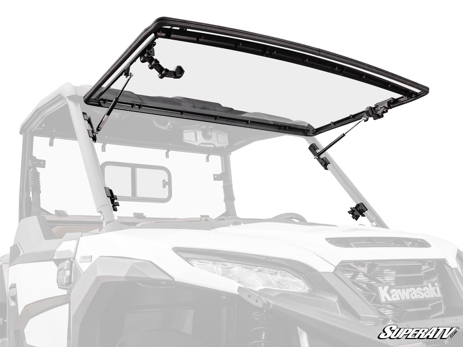Photo of SuperATV Kawasaki Ridge Scratch-Resistant Flip Windshield by SuperATV - Premium Windshields for UTVs / Side by Sides