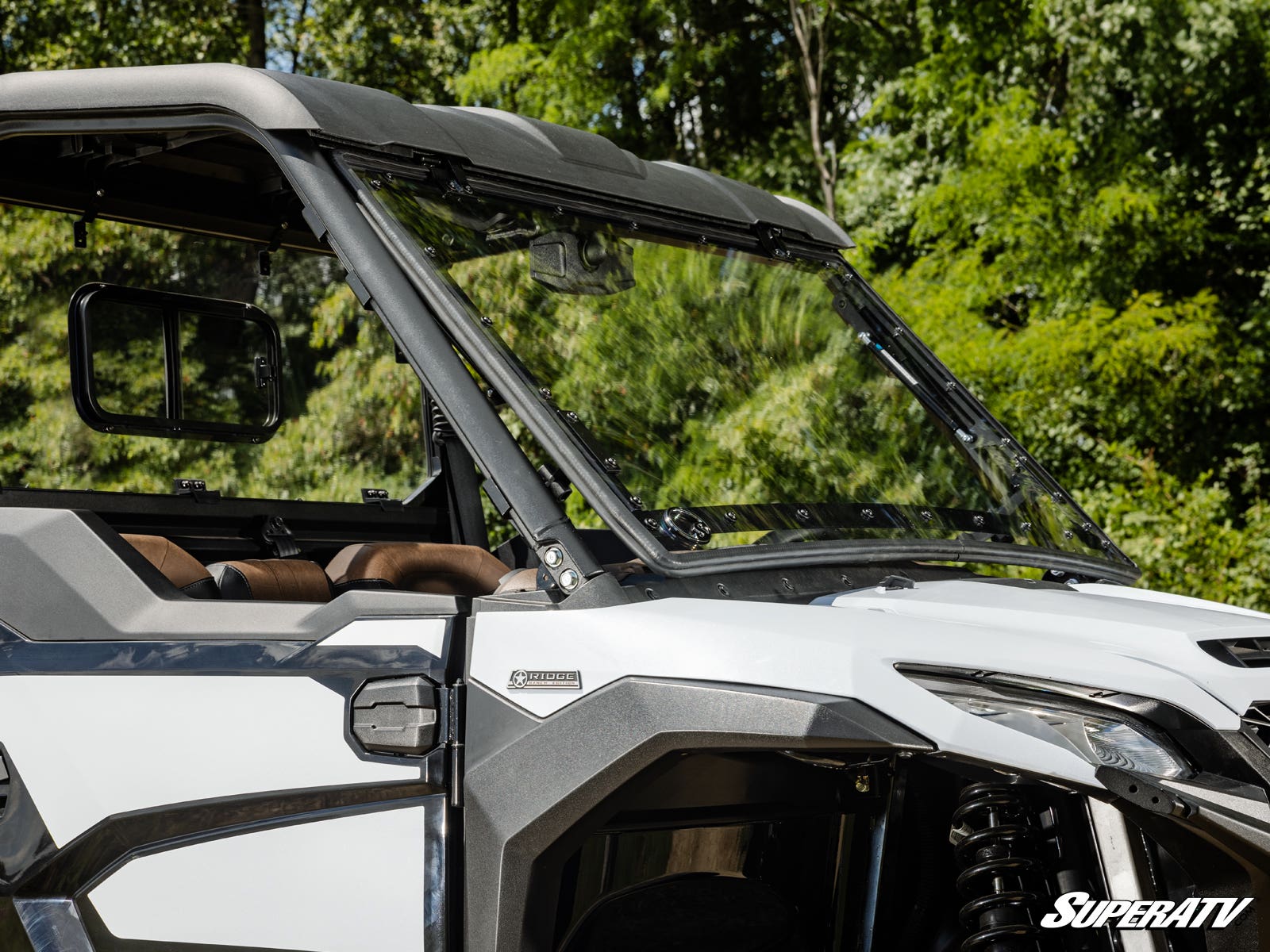 Photo of SuperATV Kawasaki Ridge Scratch-Resistant Flip Windshield by SuperATV - Premium Windshields for UTVs / Side by Sides