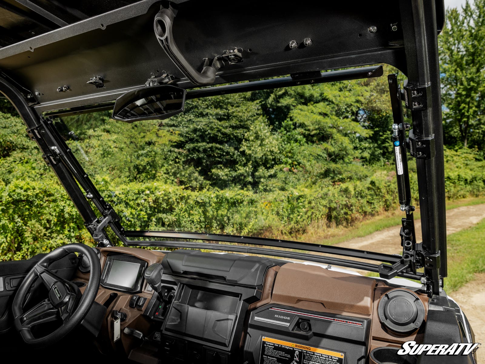 Photo of SuperATV Kawasaki Ridge Scratch-Resistant Flip Windshield by SuperATV - Premium Windshields for UTVs / Side by Sides