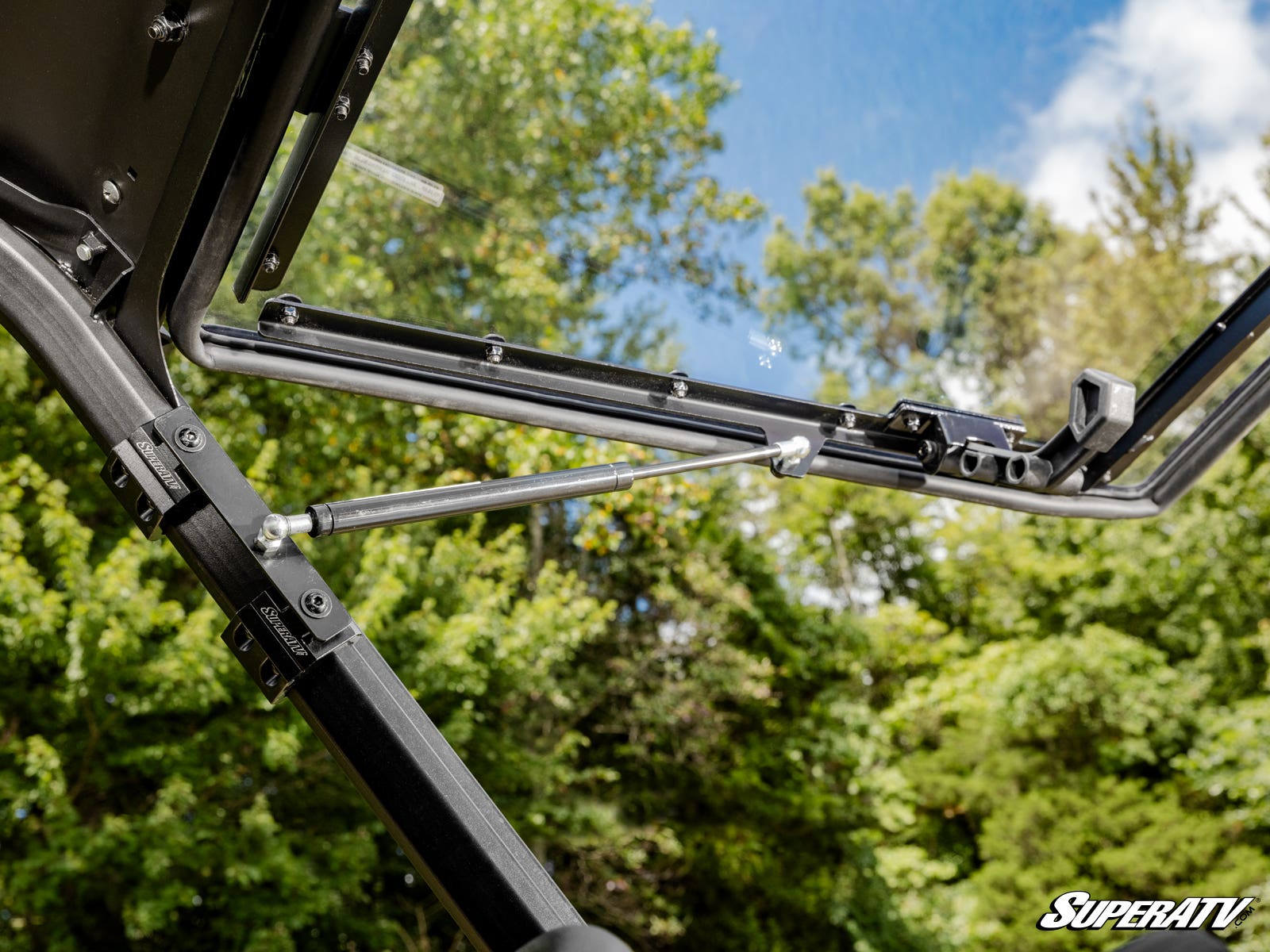 Photo of SuperATV Kawasaki Ridge Scratch-Resistant Flip Windshield by SuperATV - Premium Windshields for UTVs / Side by Sides