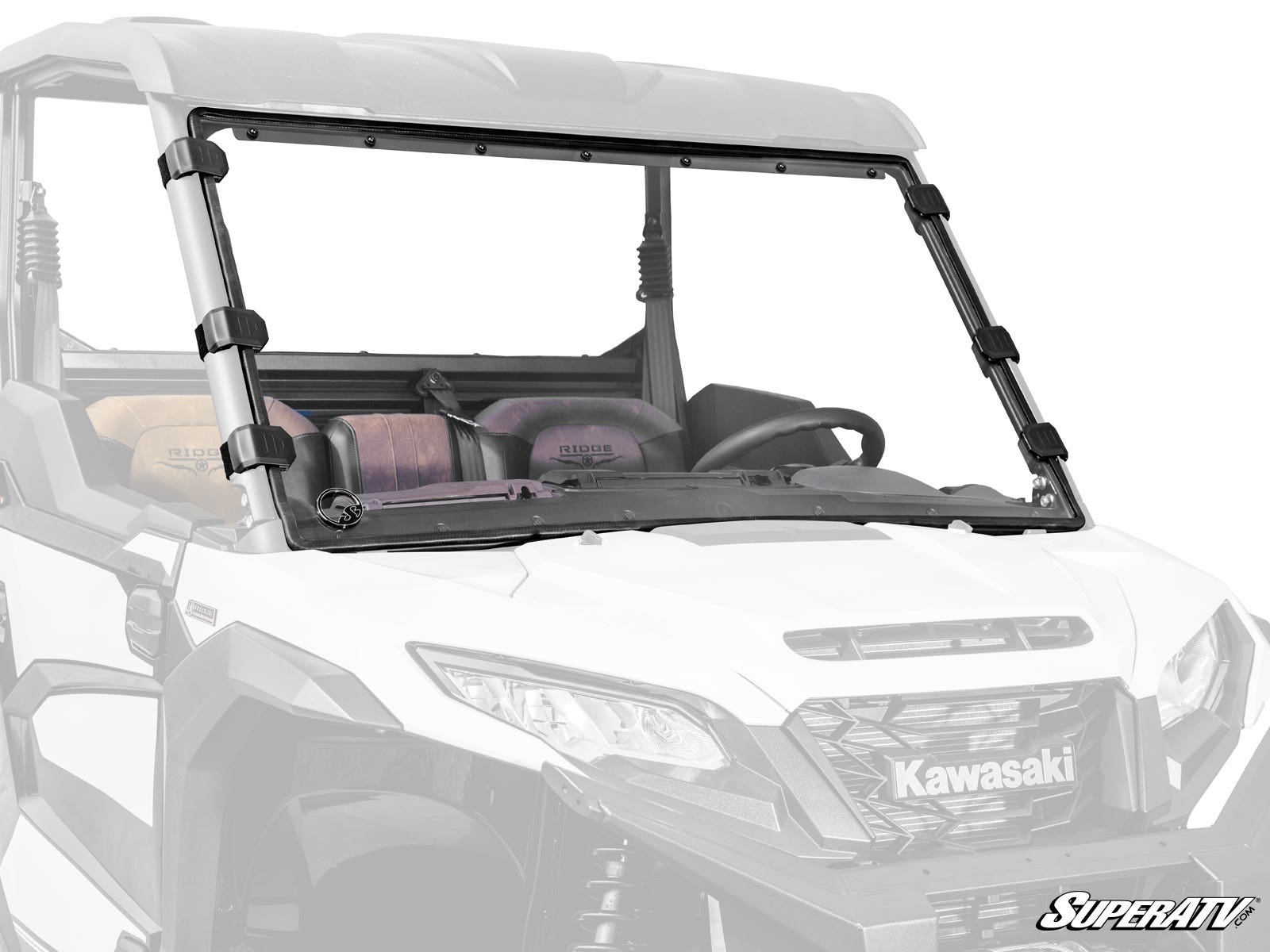 Photo of SuperATV Kawasaki Ridge Full Windshield by SuperATV - Premium Windshields for UTVs / Side by Sides