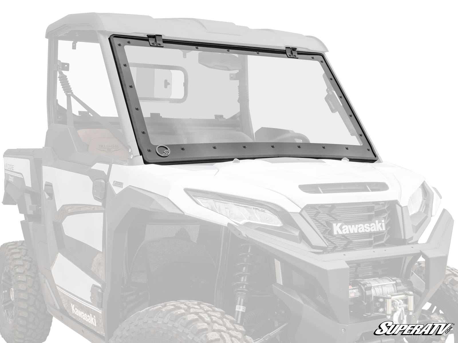 Photo of SuperATV Kawasaki Ridge MaxDrive Power Flip Windshield by SuperATV - Premium Windshields for UTVs / Side by Sides