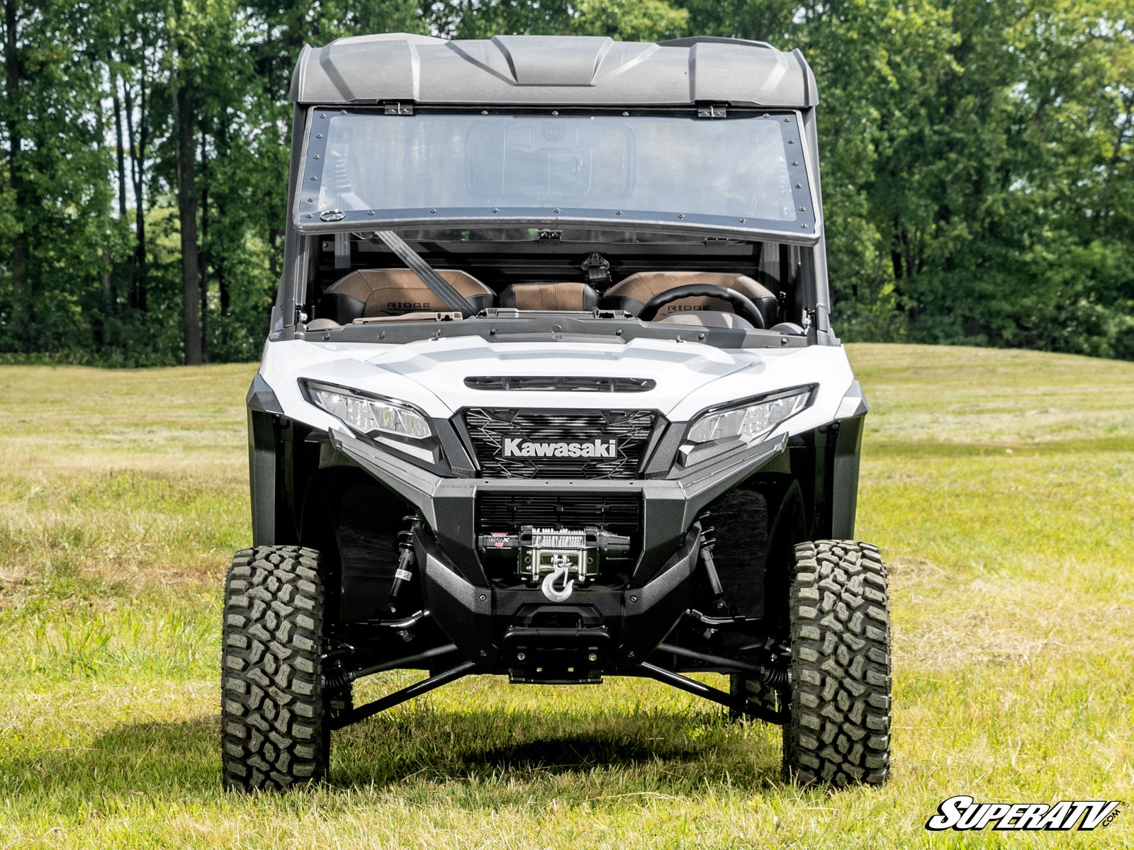 Photo of SuperATV Kawasaki Ridge MaxDrive Power Flip Windshield by SuperATV - Premium Windshields for UTVs / Side by Sides