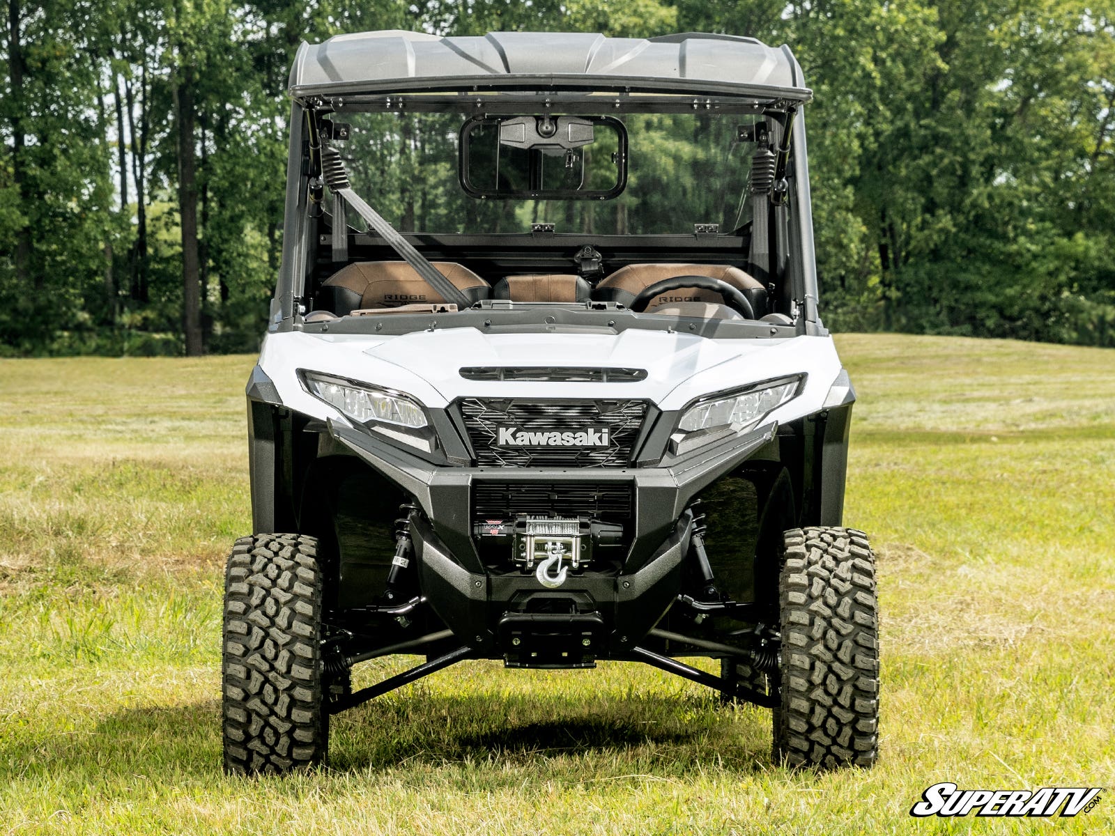 Photo of SuperATV Kawasaki Ridge MaxDrive Power Flip Windshield by SuperATV - Premium Windshields for UTVs / Side by Sides