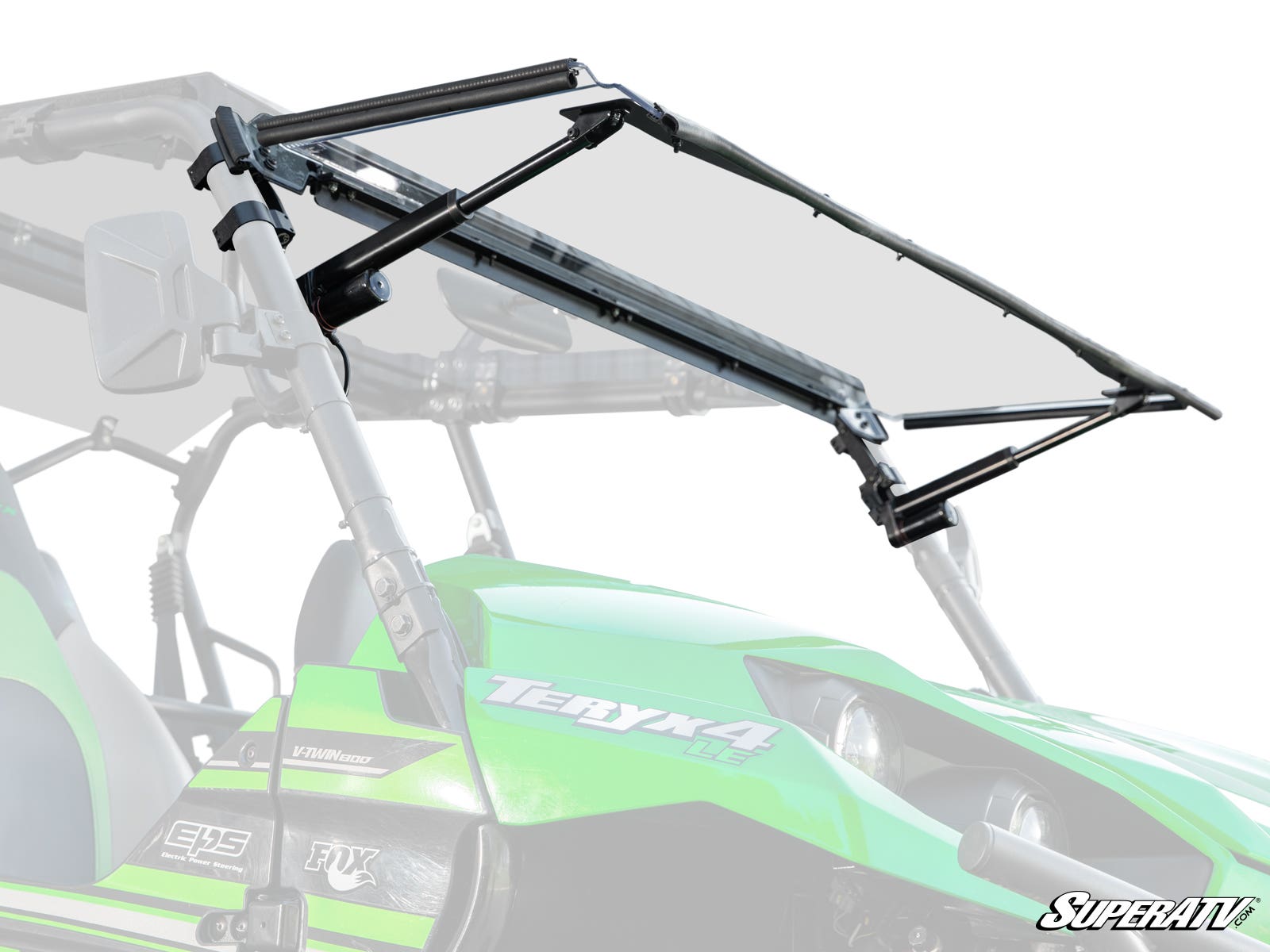 Photo of SuperATV Kawasaki Teryx MaxDrive Power Flip Windshield by SuperATV - Premium Windshields for UTVs / Side by Sides