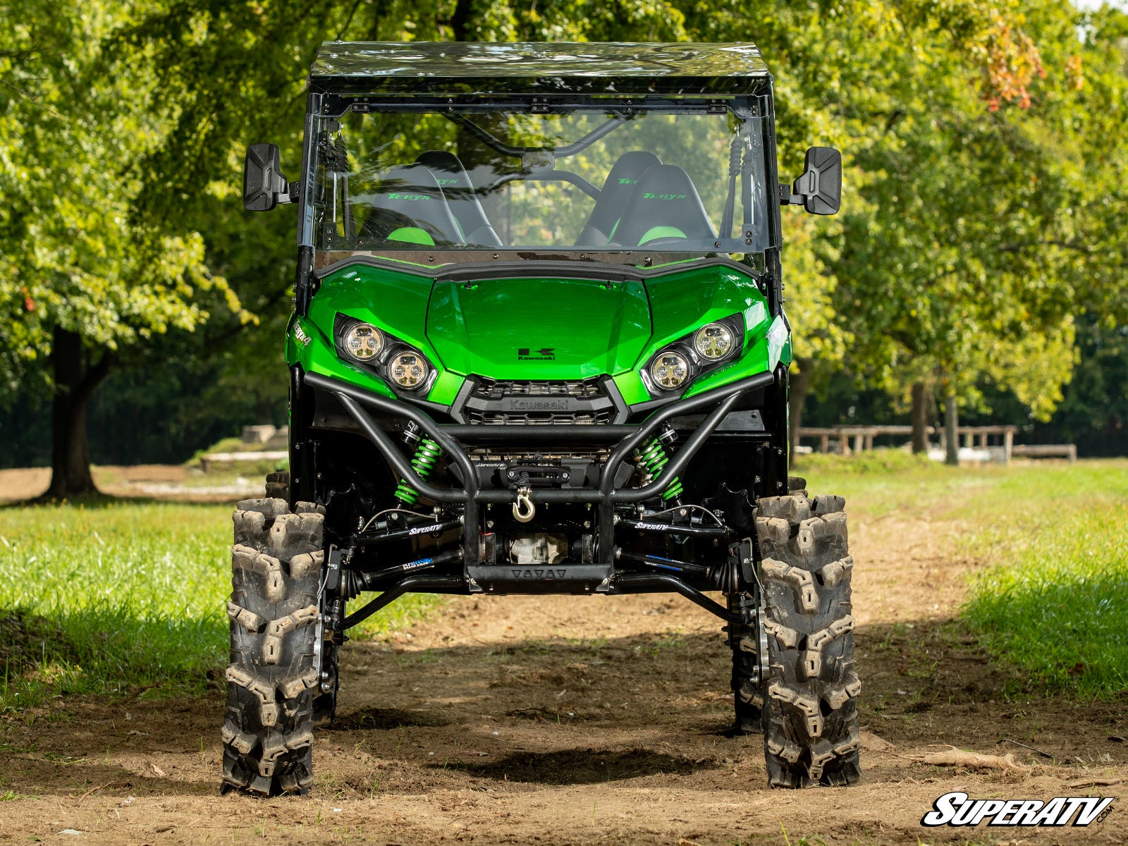 Photo of SuperATV Kawasaki Teryx MaxDrive Power Flip Windshield by SuperATV - Premium Windshields for UTVs / Side by Sides