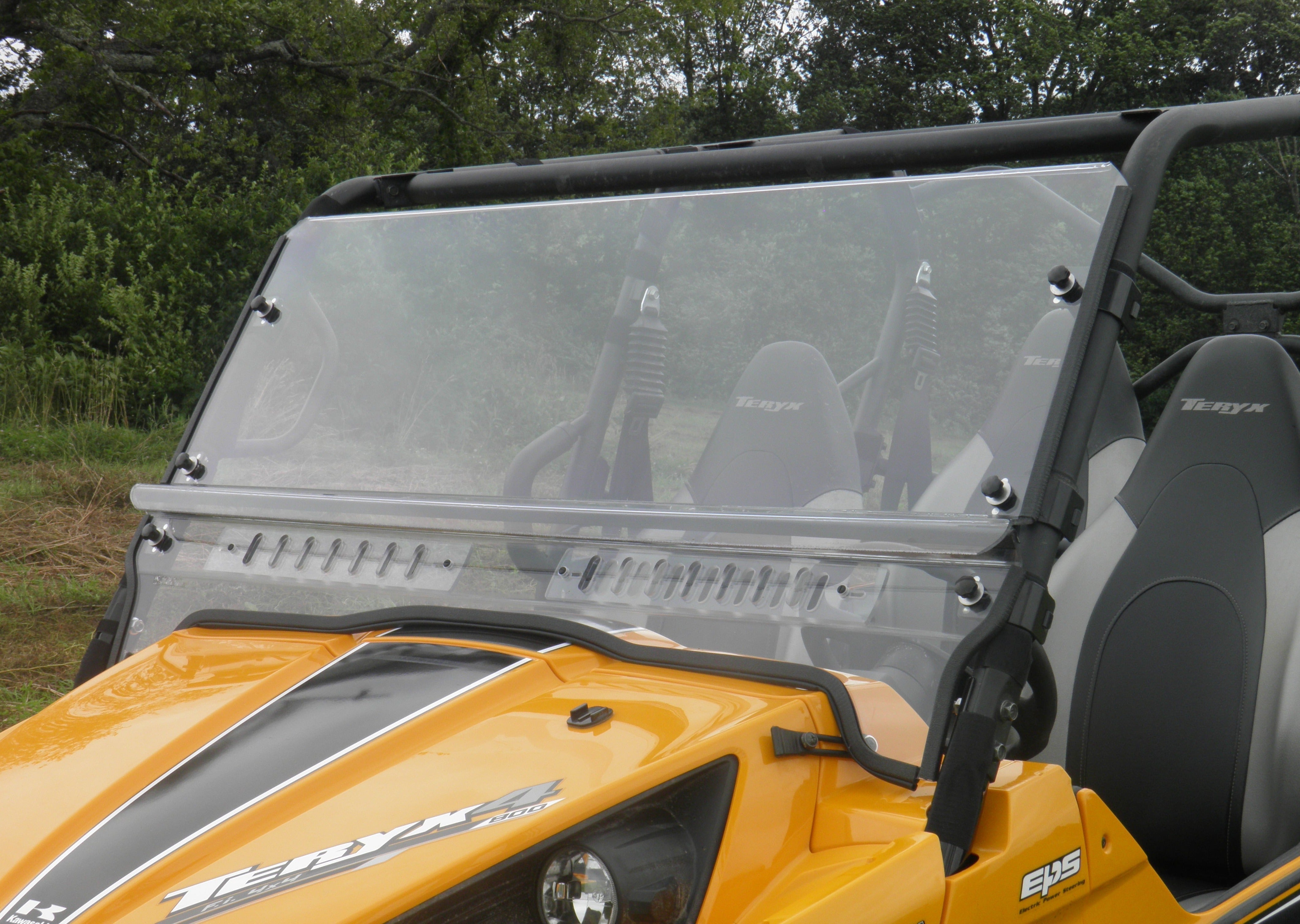 Photo of Kawasaki Teryx 4-Seater - 1 Pc Vented Scratch-Resistant Windshield by 3 Star UTV - Premium Windshields for UTVs / Side by Sides