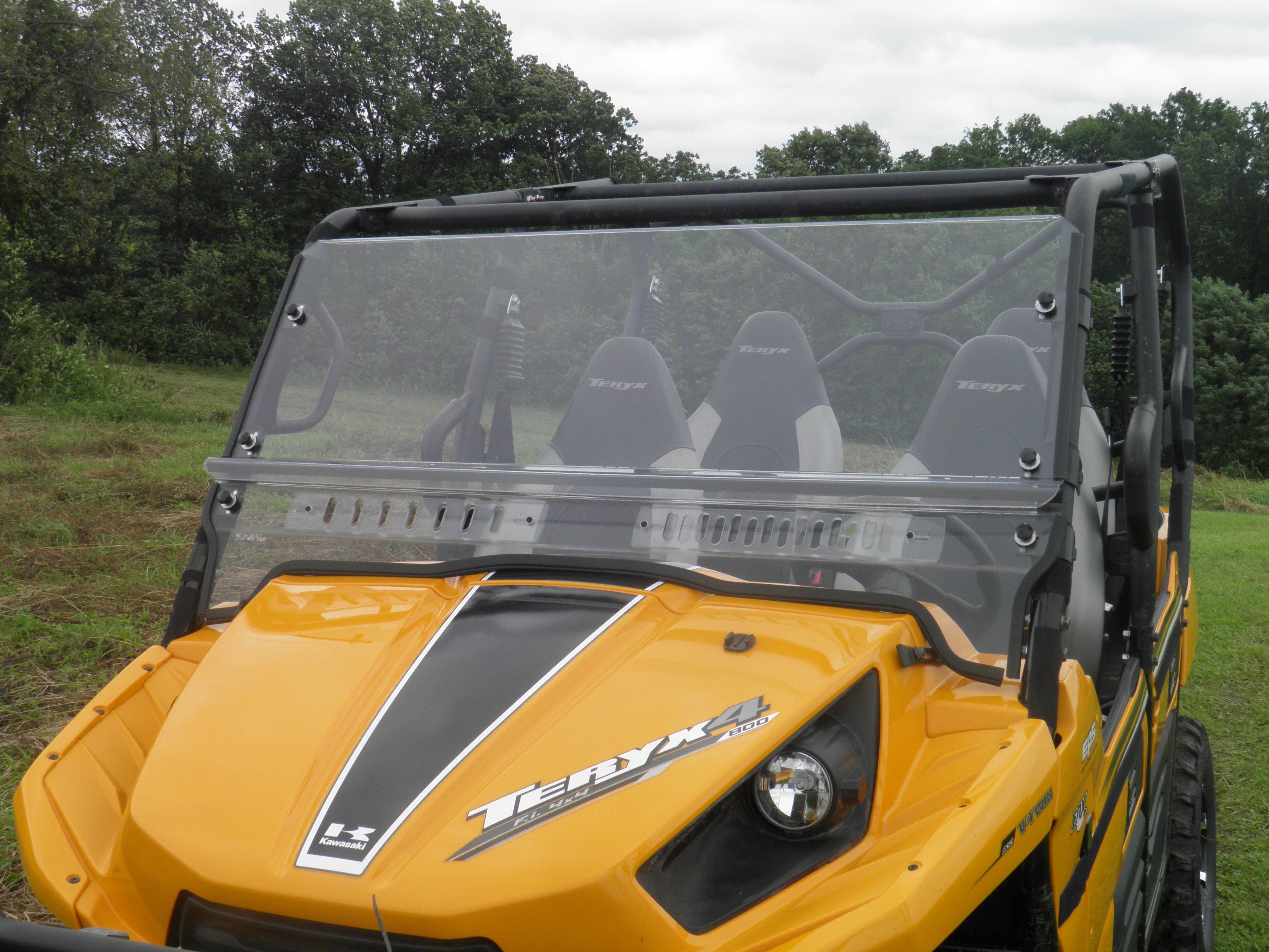 Photo of Kawasaki Teryx 4-Seater - 1 Pc Vented General-Purpose Windshield by 3 Star UTV - Premium Windshields for UTVs / Side by Sides