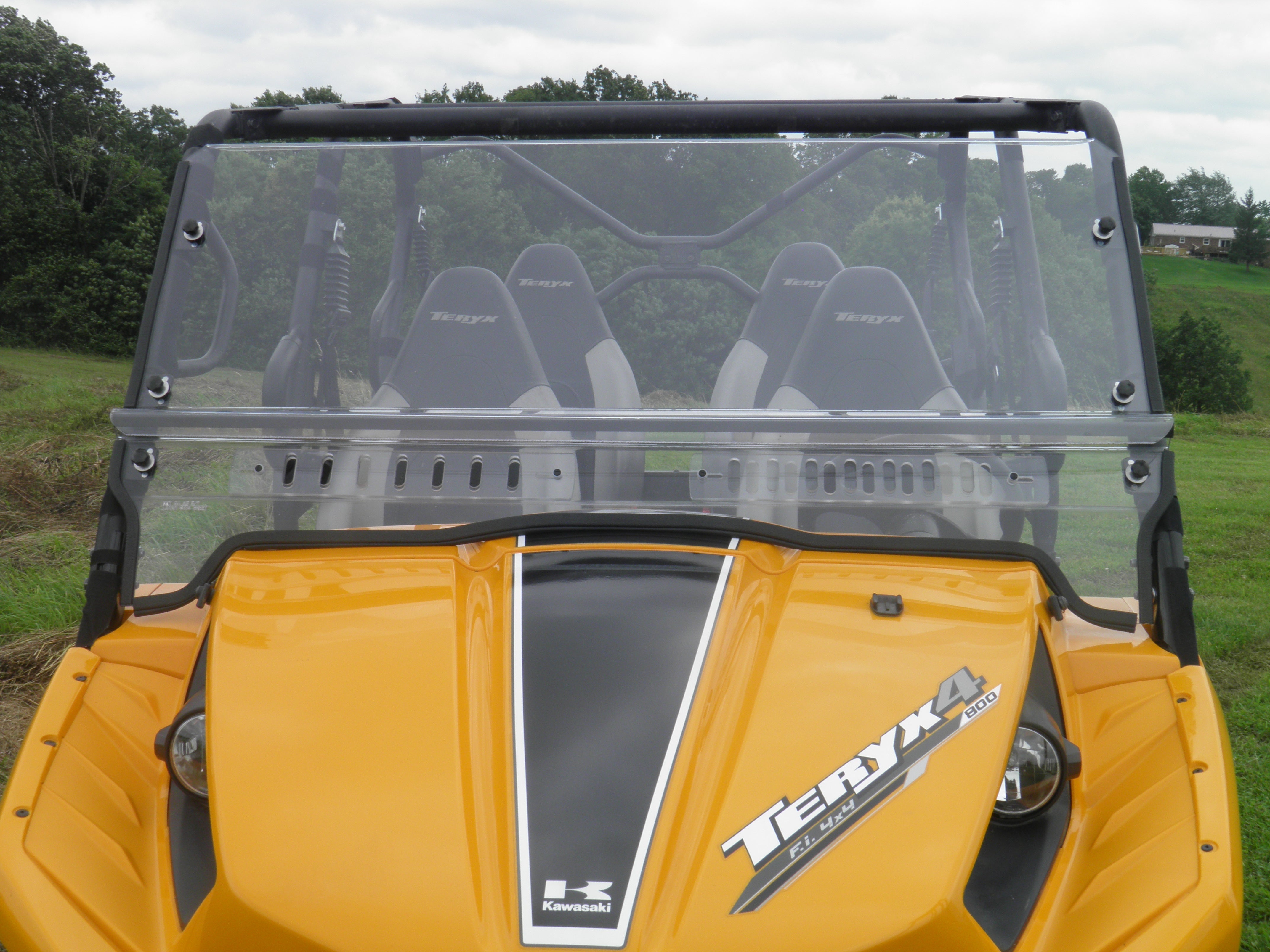 Photo of Kawasaki Teryx 4-Seater - 1 Pc Vented General-Purpose Windshield by 3 Star UTV - Premium Windshields for UTVs / Side by Sides