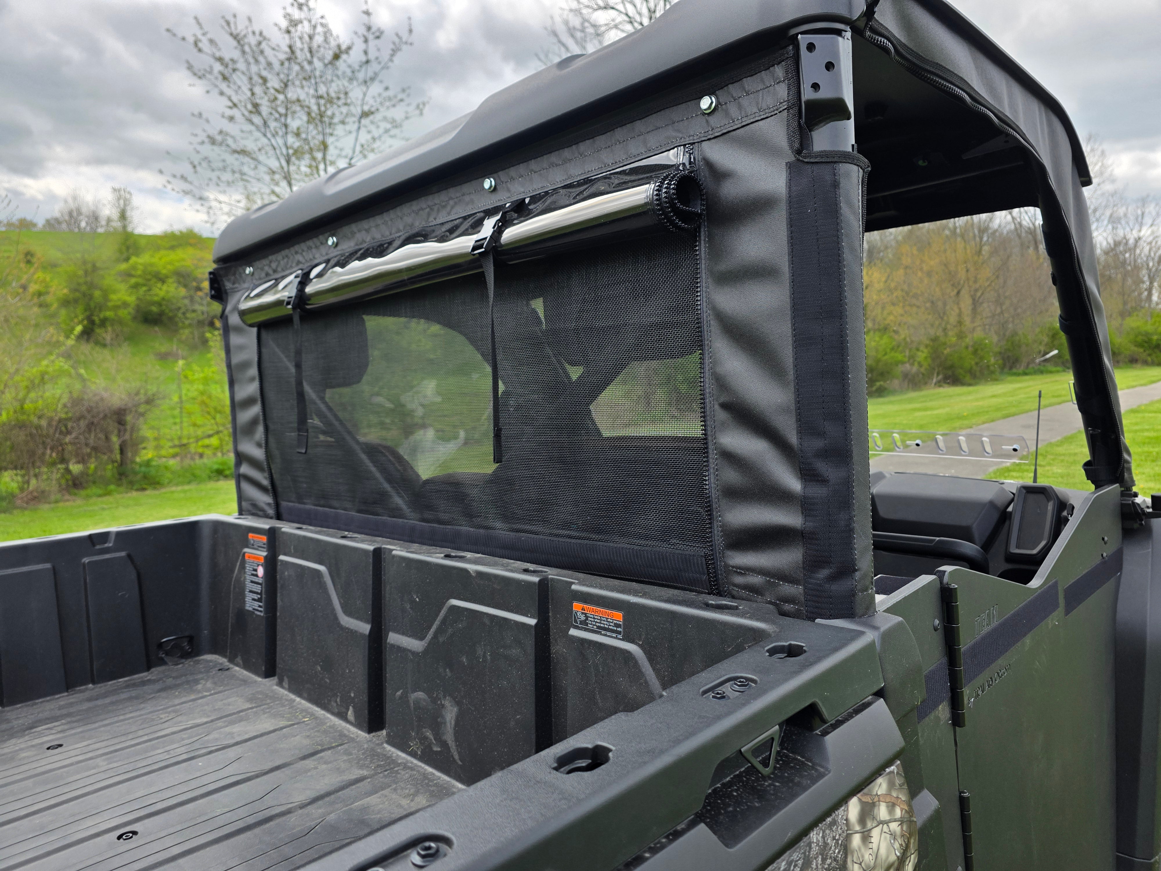Photo of Kawasaki Teryx 4-Seater - Soft Back Panel with Mesh/Vinyl Window - PATENT PENDING by 3 Star UTV - Premium Enclosures for UTVs / Side by Sides