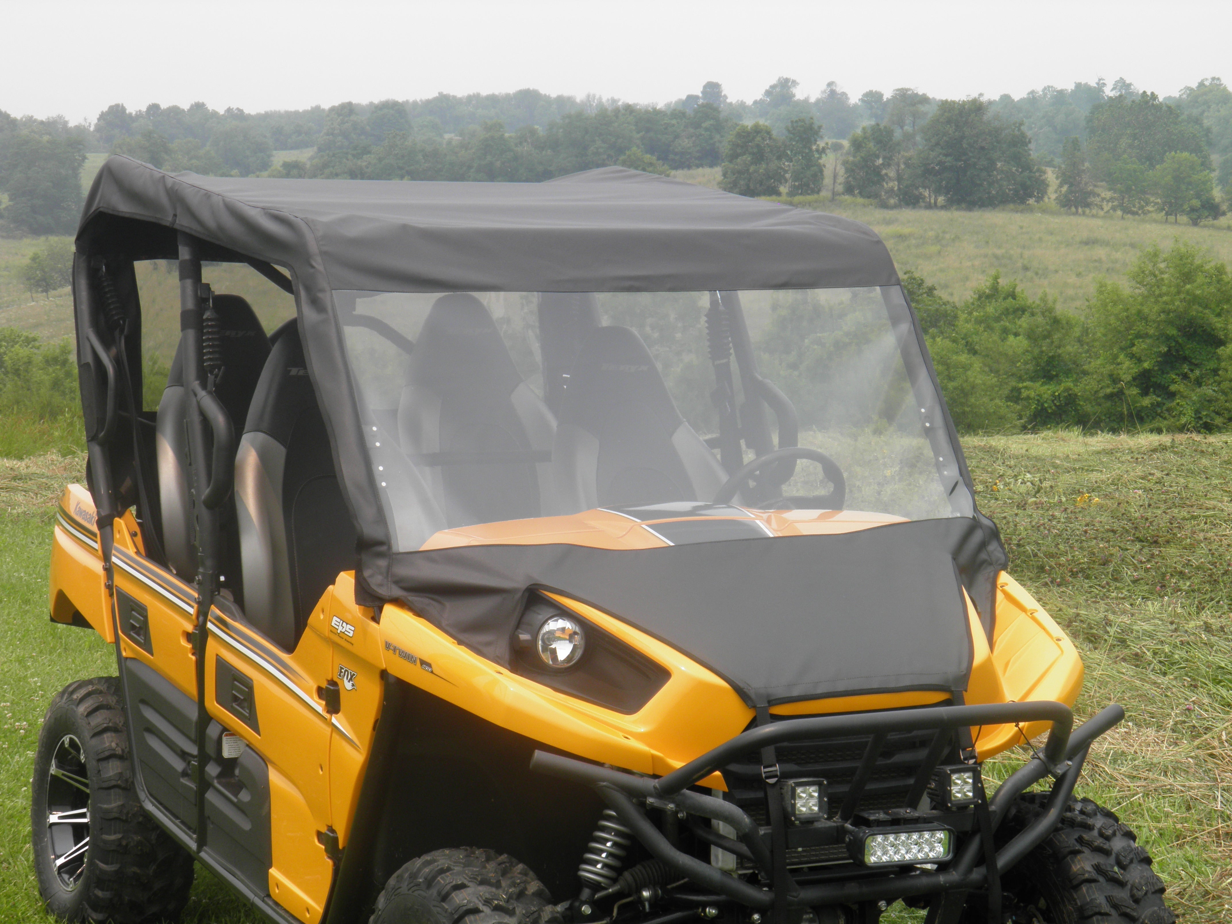 Photo of Kawasaki Teryx 4-Seater - Vinyl Windshield/Top/Rear Combo by 3 Star UTV - Premium Enclosures for UTVs / Side by Sides