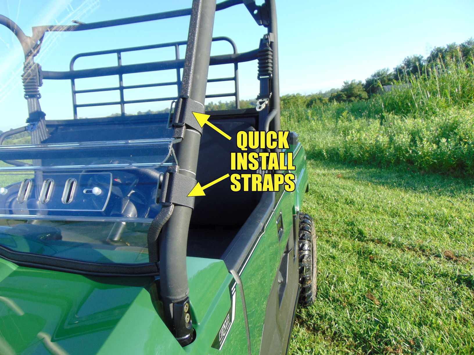 Photo of Kawasaki Teryx 750 - 2 Pc Vented General-Purpose Windshield by 3 Star UTV - Premium Windshields for UTVs / Side by Sides