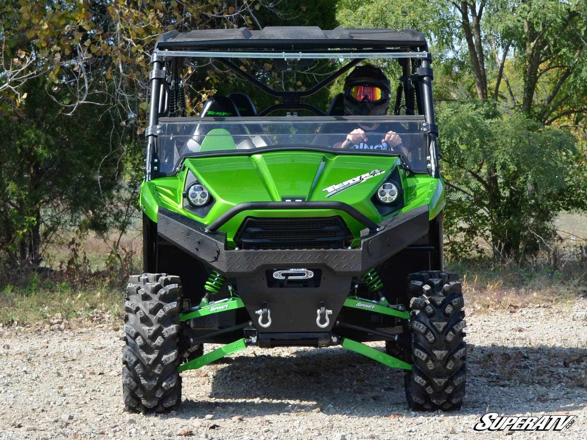 Photo of SuperATV Kawasaki Teryx 750/800 Scratch Resistant Flip Windshield by SuperATV - Premium Windshields for UTVs / Side by Sides