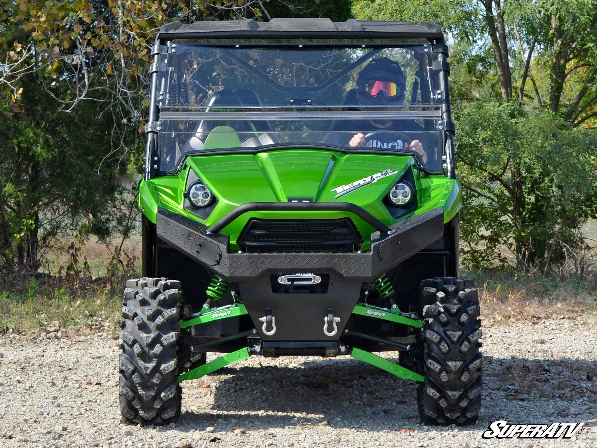 Photo of SuperATV Kawasaki Teryx 750/800 Scratch Resistant Flip Windshield by SuperATV - Premium Windshields for UTVs / Side by Sides