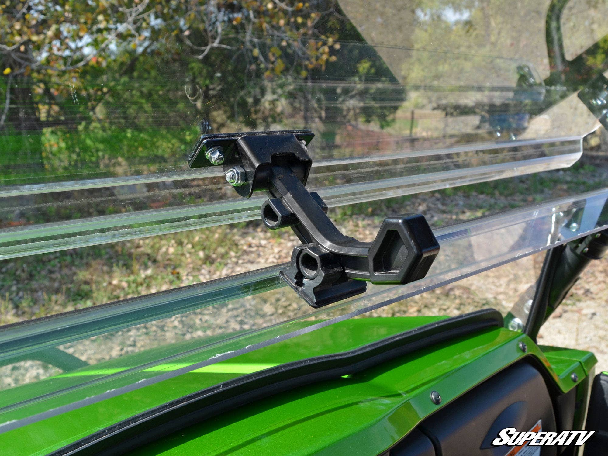 Photo of SuperATV Kawasaki Teryx 750/800 Scratch Resistant Flip Windshield by SuperATV - Premium Windshields for UTVs / Side by Sides