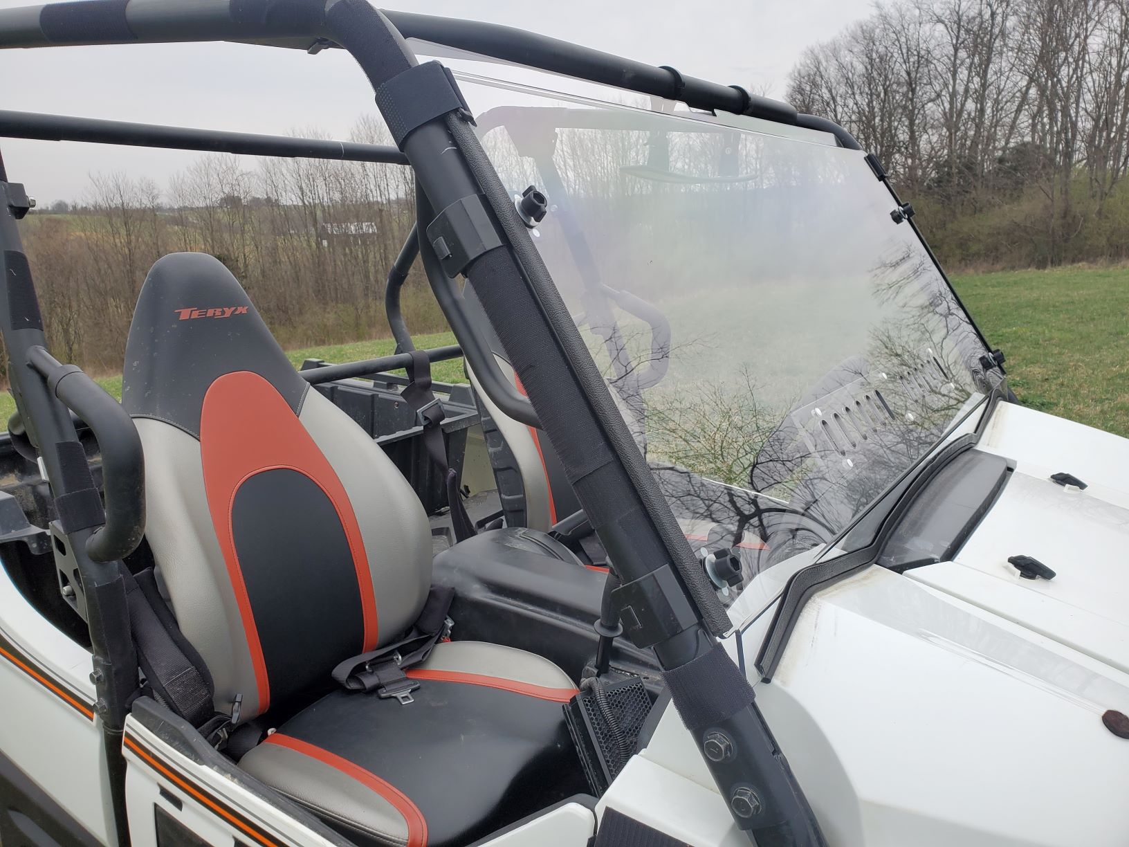 Photo of Kawasaki Teryx 800 - 1 Pc Windshield w/Clamp, Vent, and Hard Coat Options by 3 Star UTV - Premium Windshields for UTVs / Side by Sides