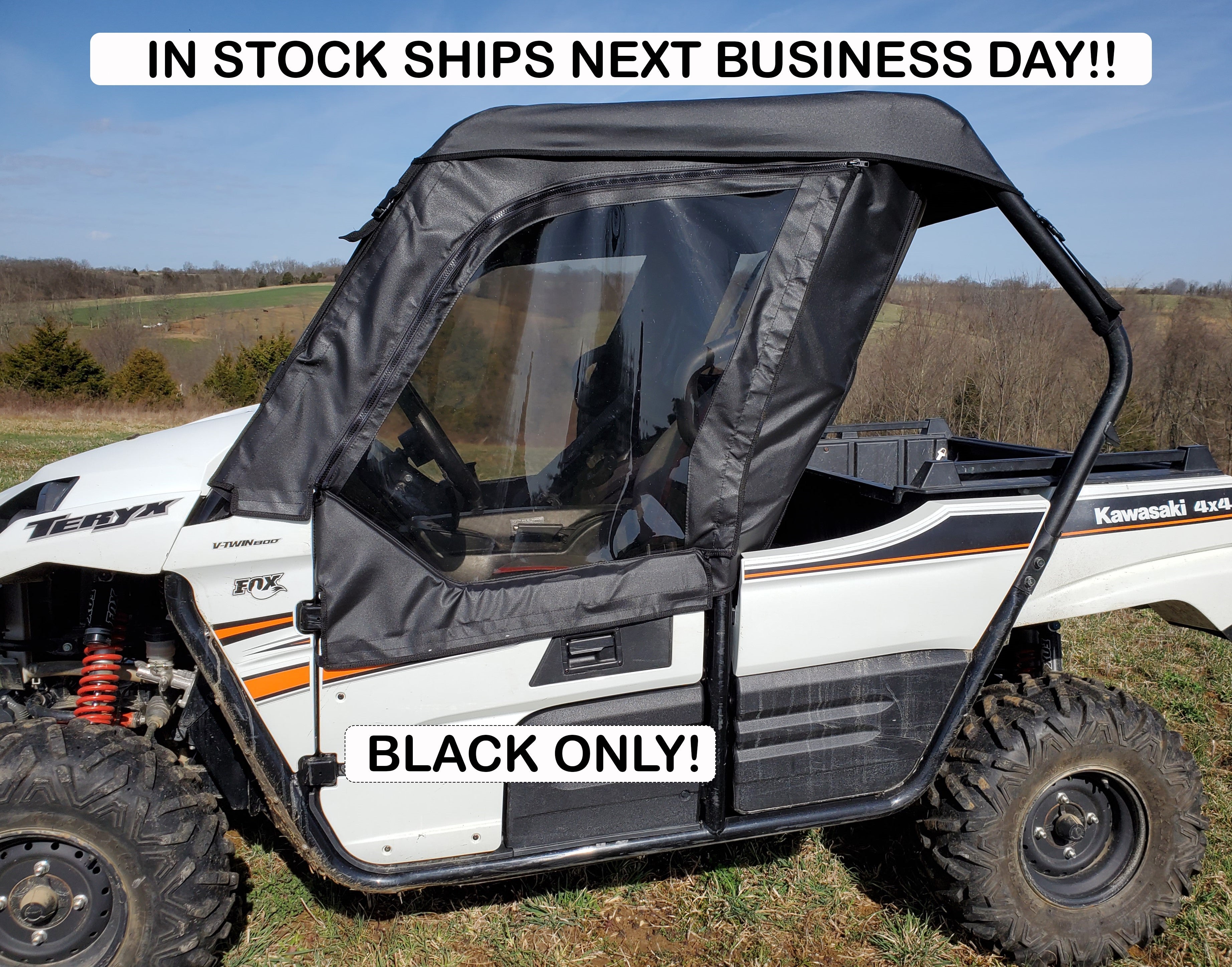 Photo of Kawasaki Teryx 800 (2-Seater) - Soft Doors by 3 Star UTV - Premium Enclosures for UTVs / Side by Sides