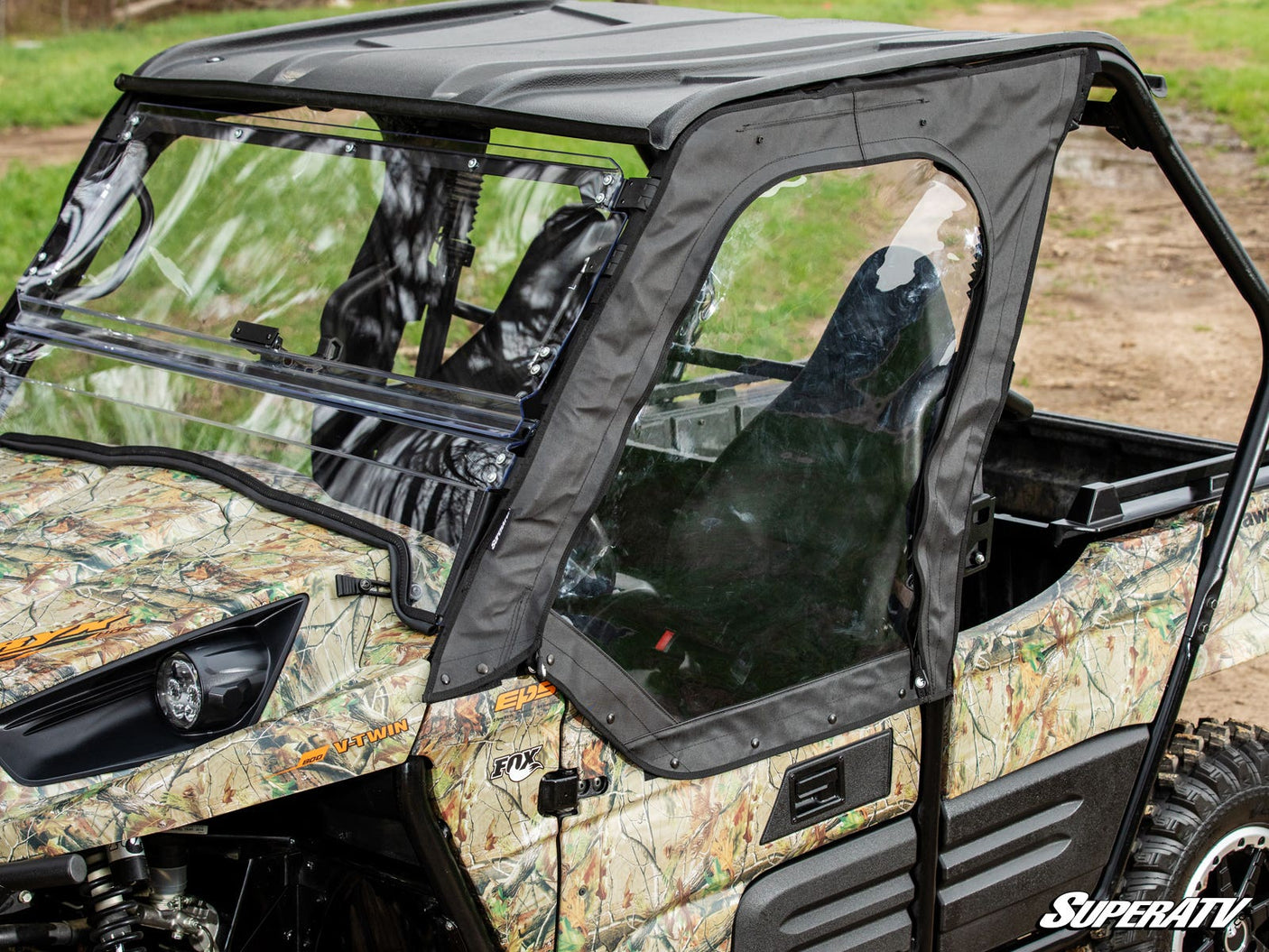 Photo of SuperATV Kawasaki Teryx 800 Primal Soft Cab Enclosure Upper Doors by SuperATV - Premium Doors for UTVs / Side by Sides