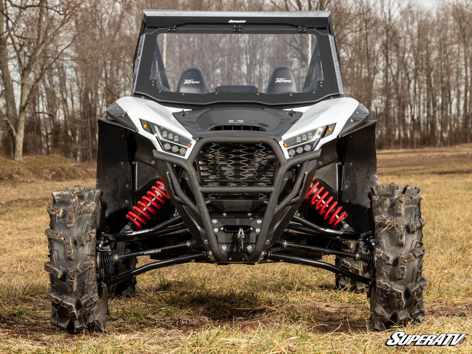 Photo of SuperATV Kawasaki Teryx KRX 1000 MaxDrive Power Flip Windshield by SuperATV - Premium Windshields for UTVs / Side by Sides