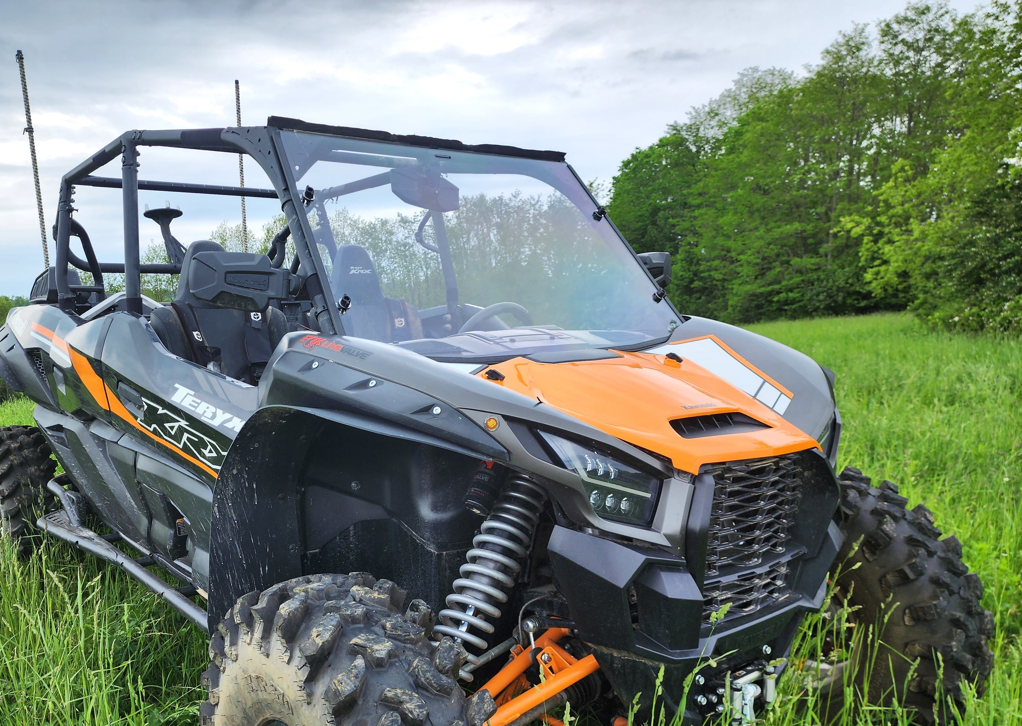 Photo of Kawasaki Teryx KRX Crew - 1 Pc General-Purpose Windshield by 3 Star UTV - Premium Windshields for UTVs / Side by Sides