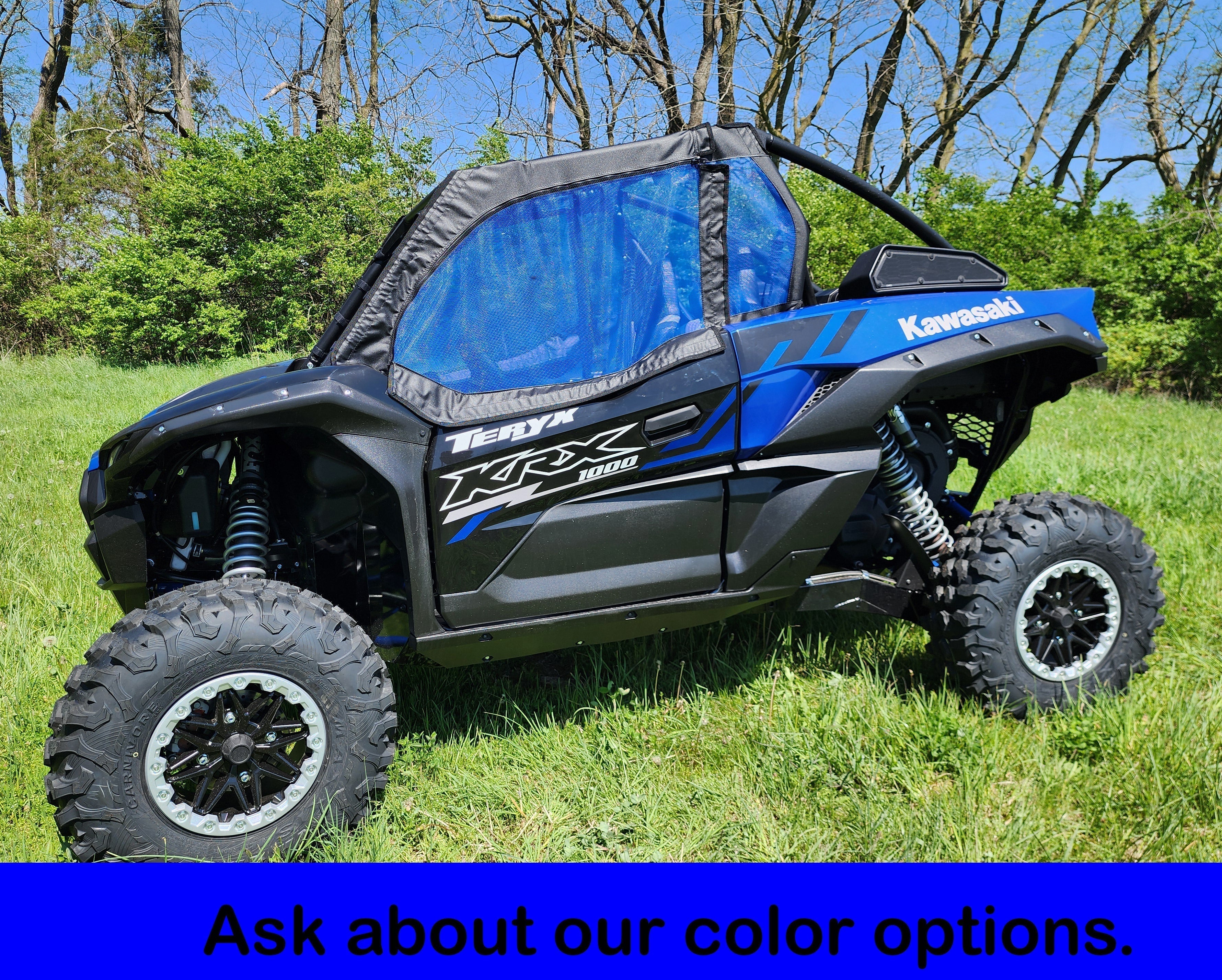 Photo of Kawasaki Teryx KRX - Upper Doors with Mesh Windows by 3 Star UTV - Premium Enclosures for UTVs / Side by Sides