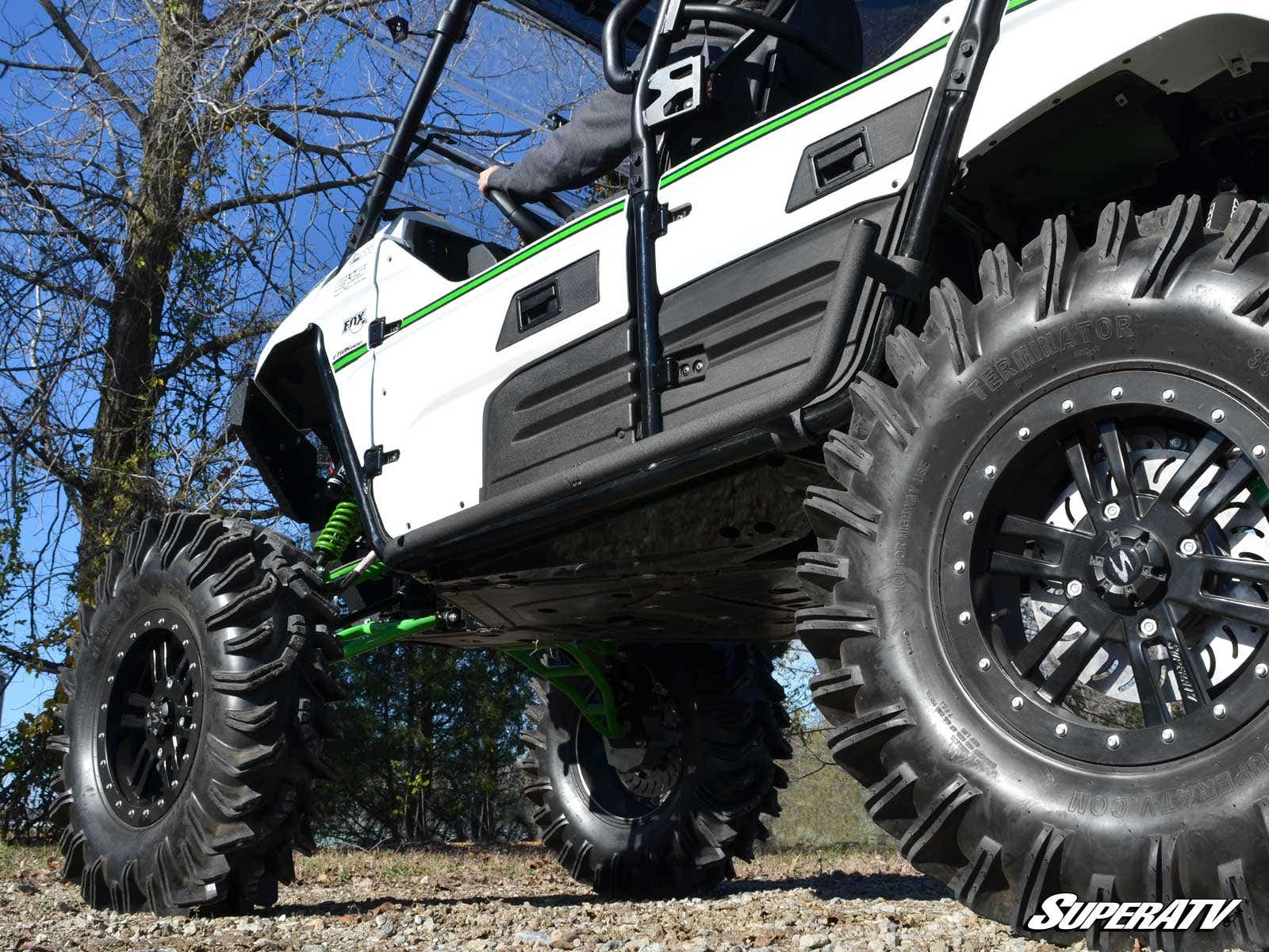 Photo of SuperATV Kawasaki Teryx 4 Heavy Duty Nerf Bars by SuperATV - Premium Nerf Bars for UTVs / Side by Sides