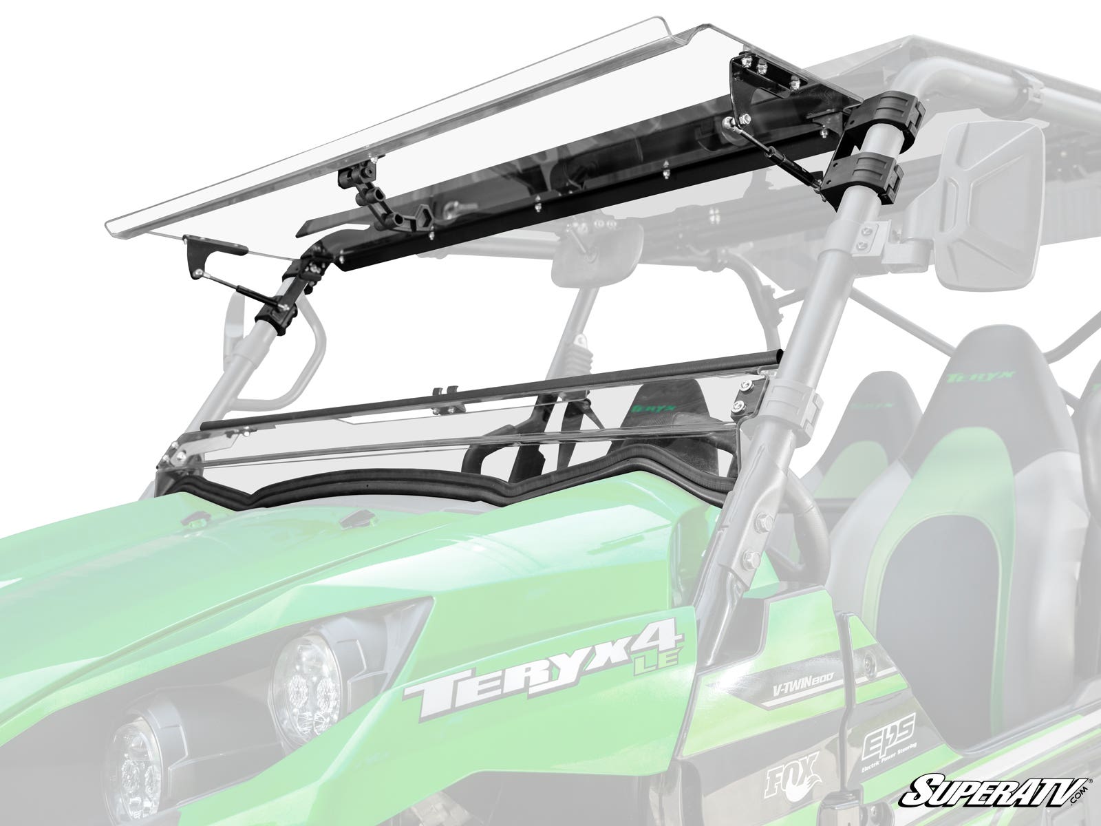 Photo of SuperATV Kawasaki Teryx S Scratch-Resistant Flip Windshield by SuperATV - Premium Windshields for UTVs / Side by Sides