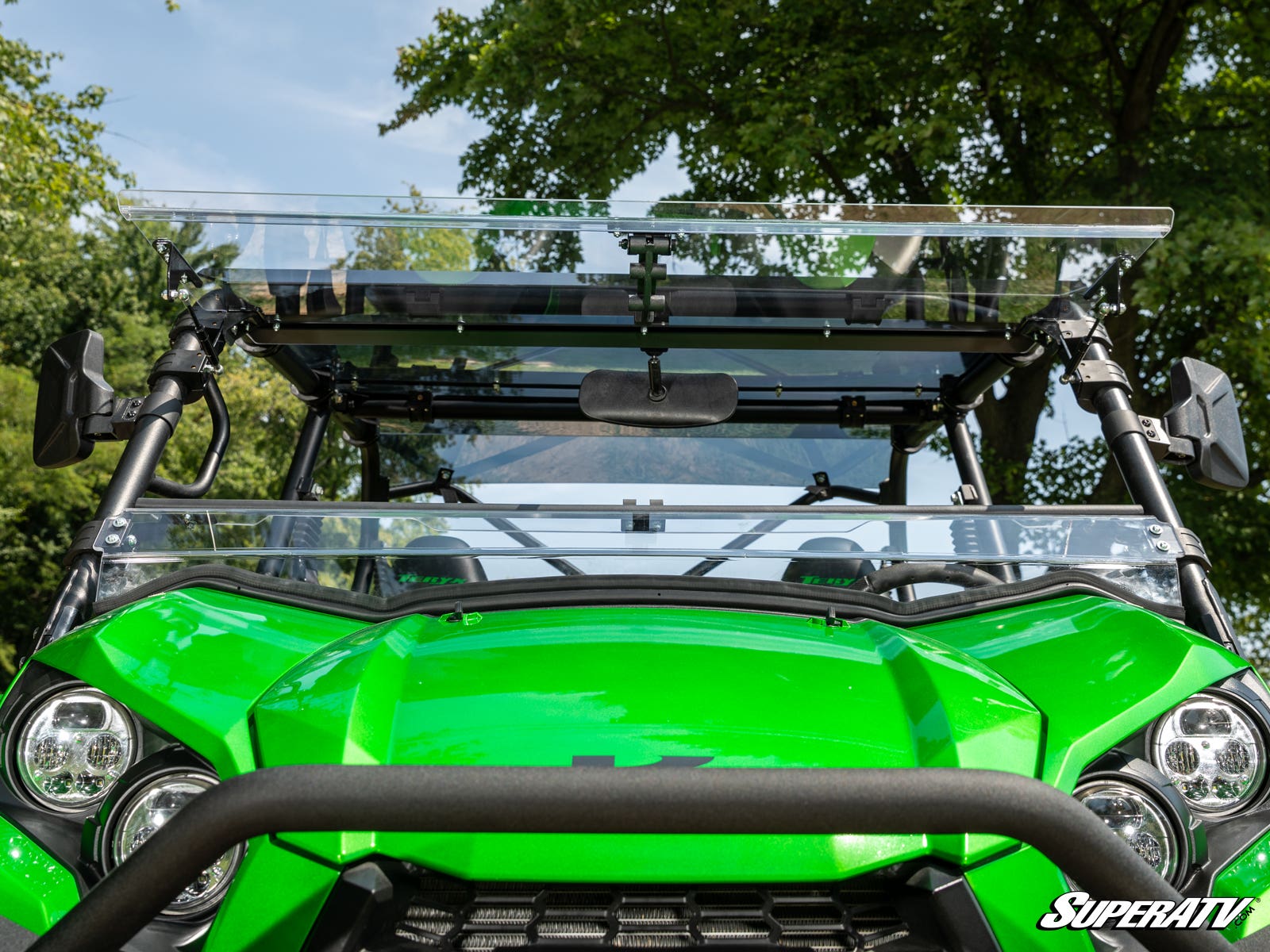 Photo of SuperATV Kawasaki Teryx S Scratch-Resistant Flip Windshield by SuperATV - Premium Windshields for UTVs / Side by Sides