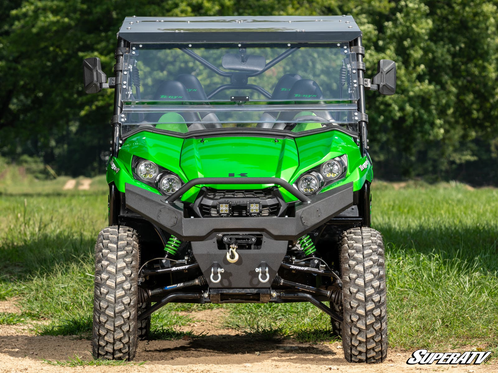Photo of SuperATV Kawasaki Teryx S Scratch-Resistant Flip Windshield by SuperATV - Premium Windshields for UTVs / Side by Sides
