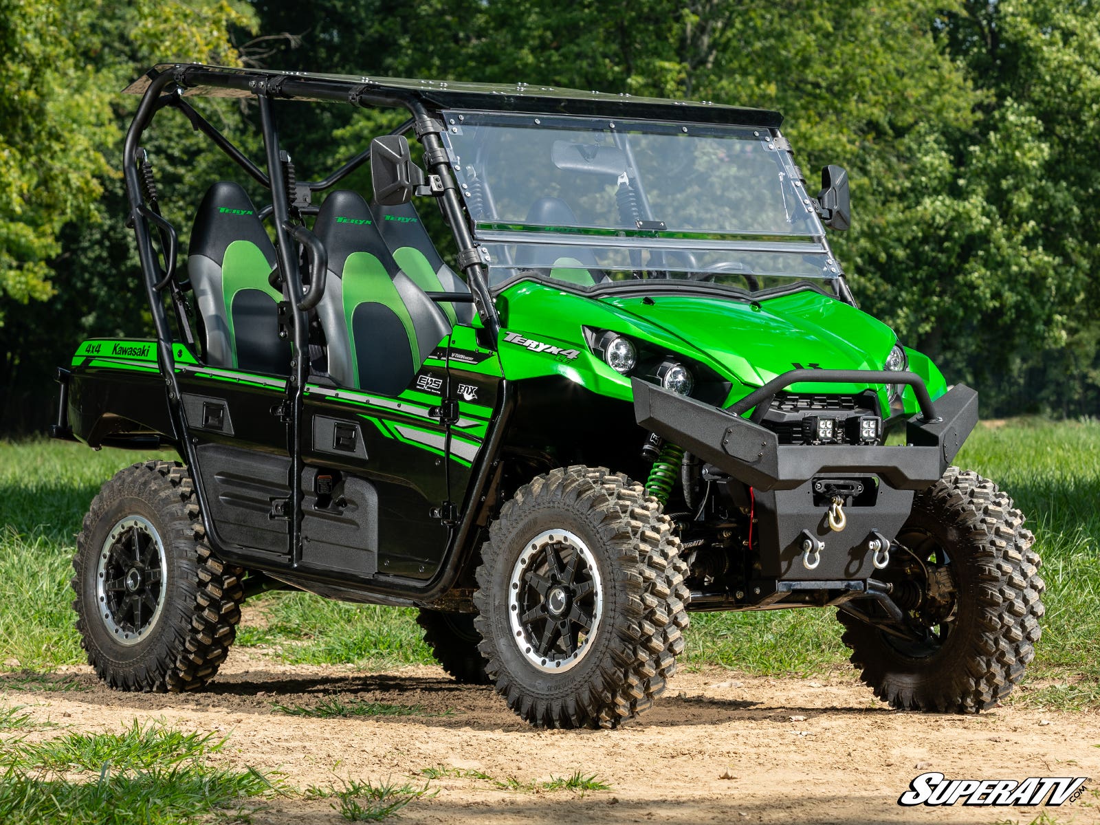 Photo of SuperATV Kawasaki Teryx S Scratch-Resistant Flip Windshield by SuperATV - Premium Windshields for UTVs / Side by Sides
