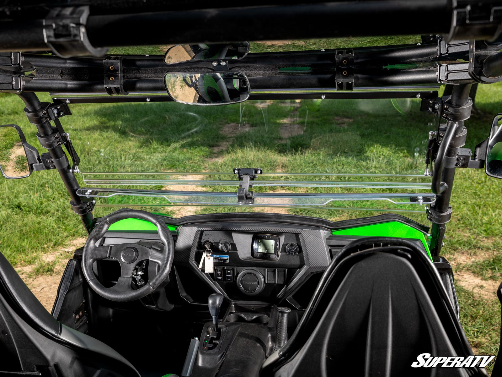 Photo of SuperATV Kawasaki Teryx S Scratch-Resistant Flip Windshield by SuperATV - Premium Windshields for UTVs / Side by Sides