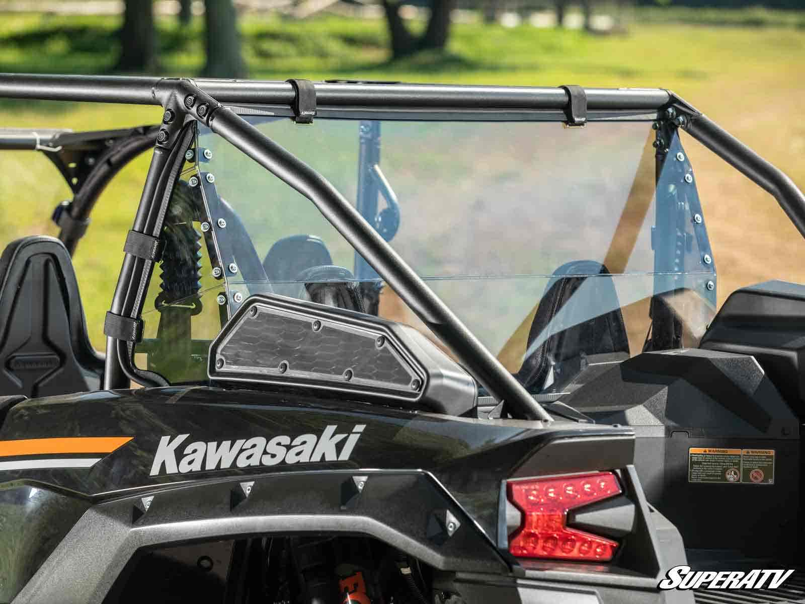 Photo of SuperATV Kawasaki Teryx KRX 4 1000 Rear Windshield by SuperATV - Premium Windshields for UTVs / Side by Sides