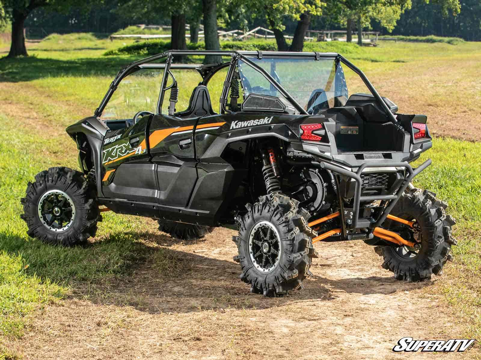 Photo of SuperATV Kawasaki Teryx KRX 4 1000 Rear Windshield by SuperATV - Premium Windshields for UTVs / Side by Sides