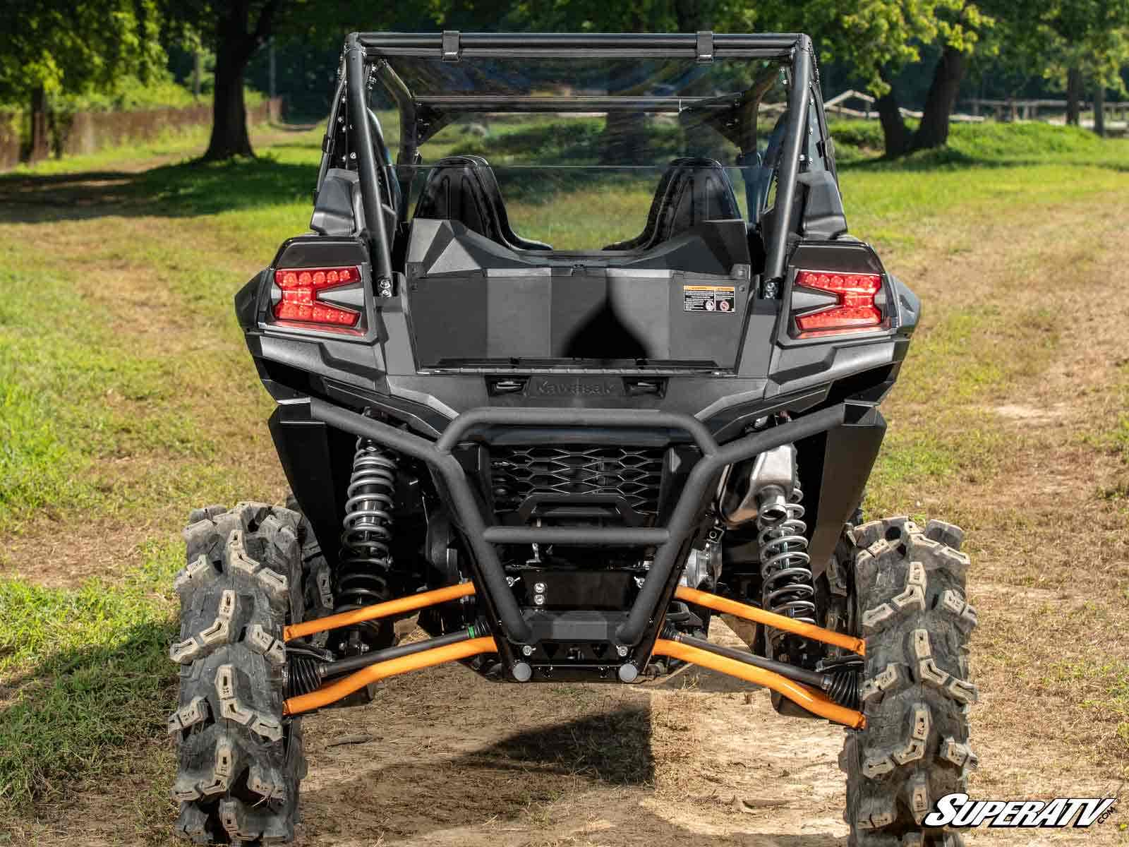 Photo of SuperATV Kawasaki Teryx KRX 4 1000 Rear Windshield by SuperATV - Premium Windshields for UTVs / Side by Sides