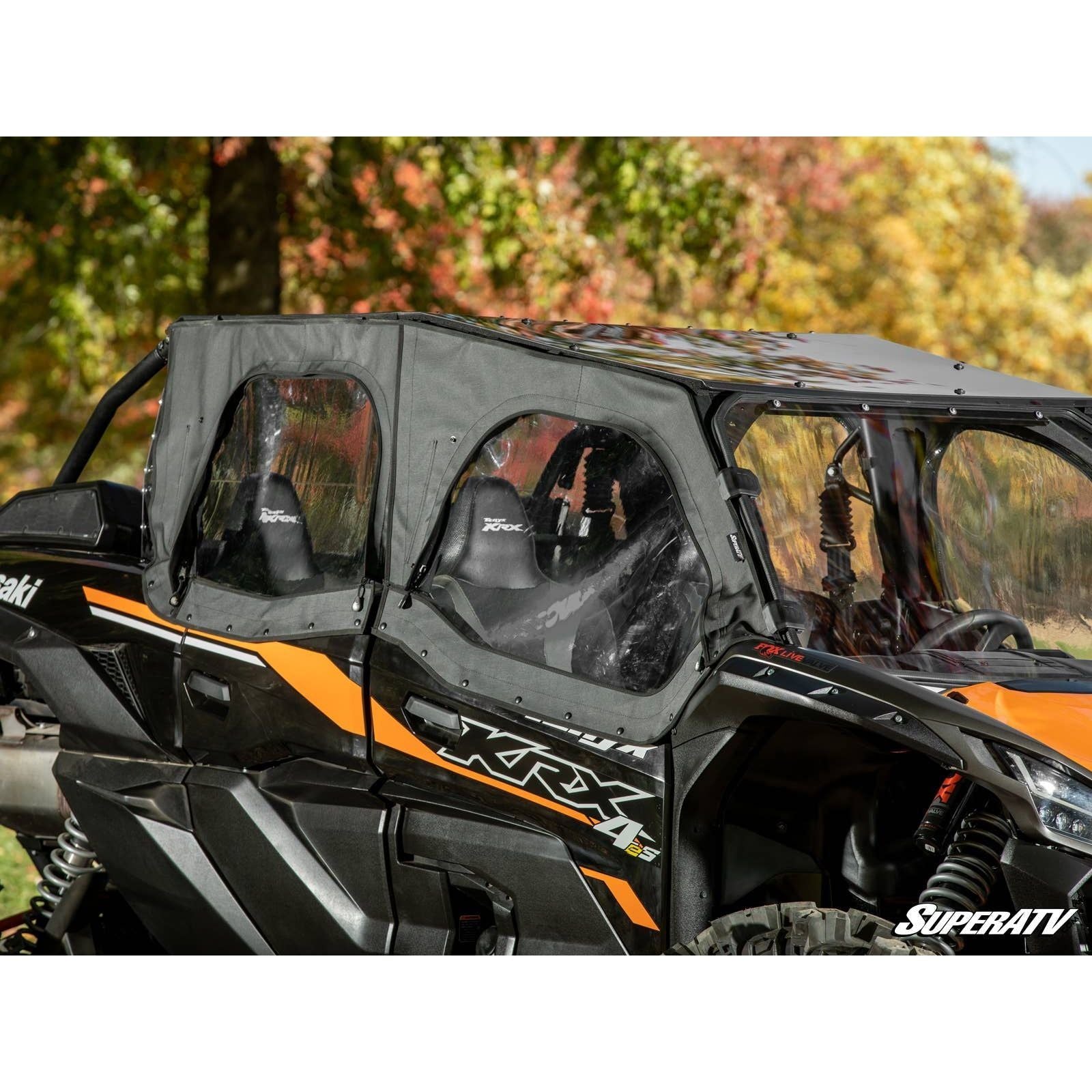 Photo of Kawasaki KRX 4 Primal Soft Cab Enclosure Upper Doors by SuperATV - Premium Doors for UTVs / Side by Sides