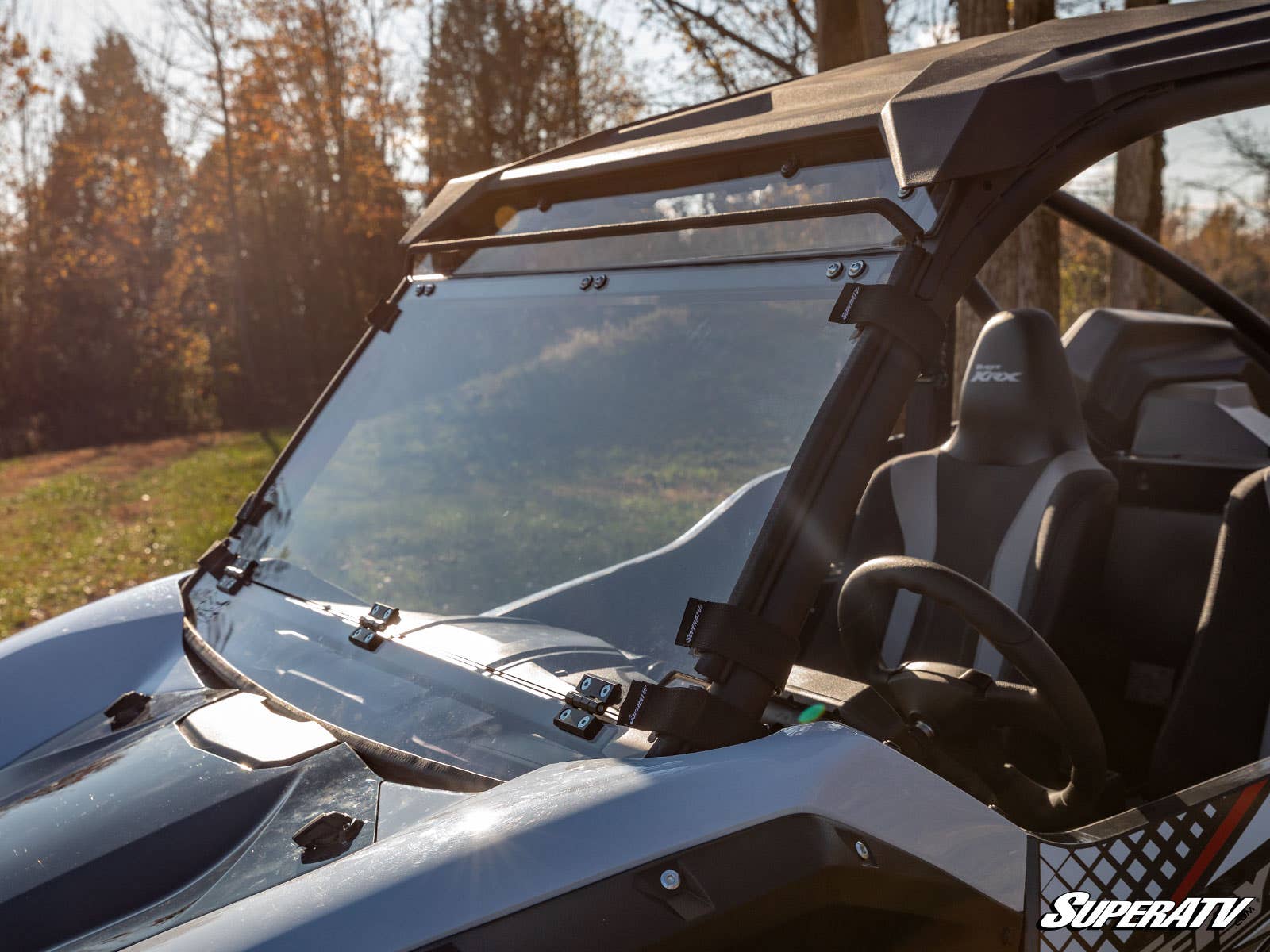 Photo of SuperATV Kawasaki Teryx KRX 1000 Flip Down Windshield by SuperATV - Premium Windshields for UTVs / Side by Sides