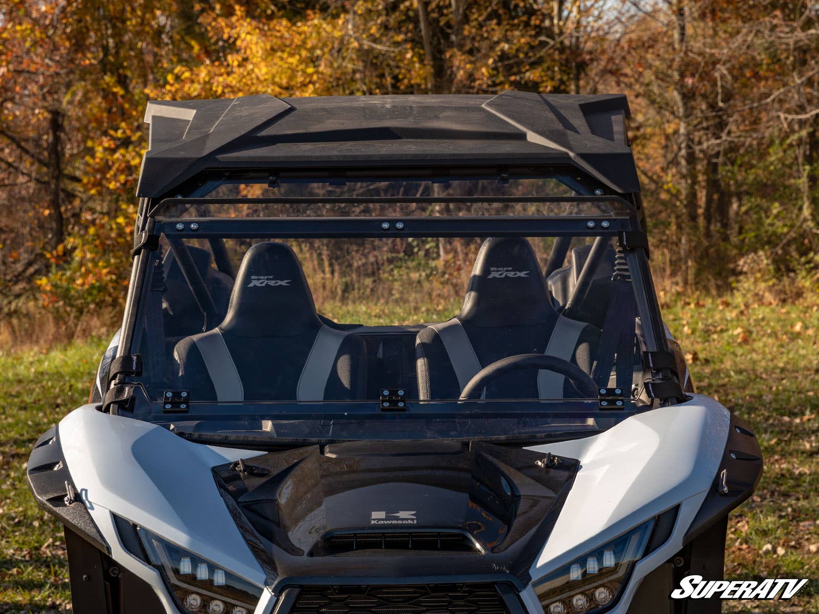 Photo of SuperATV Kawasaki Teryx KRX 1000 Flip Down Windshield by SuperATV - Premium Windshields for UTVs / Side by Sides