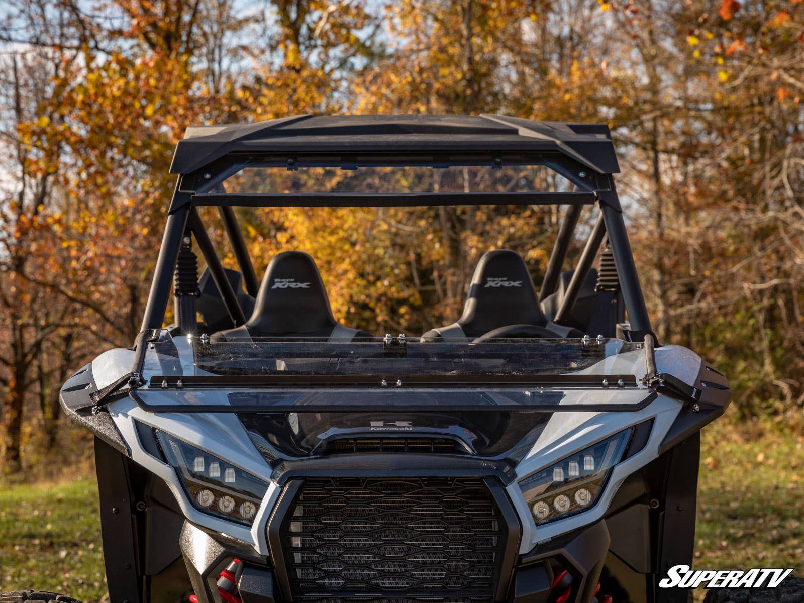 Photo of SuperATV Kawasaki Teryx KRX 1000 Flip Down Windshield by SuperATV - Premium Windshields for UTVs / Side by Sides