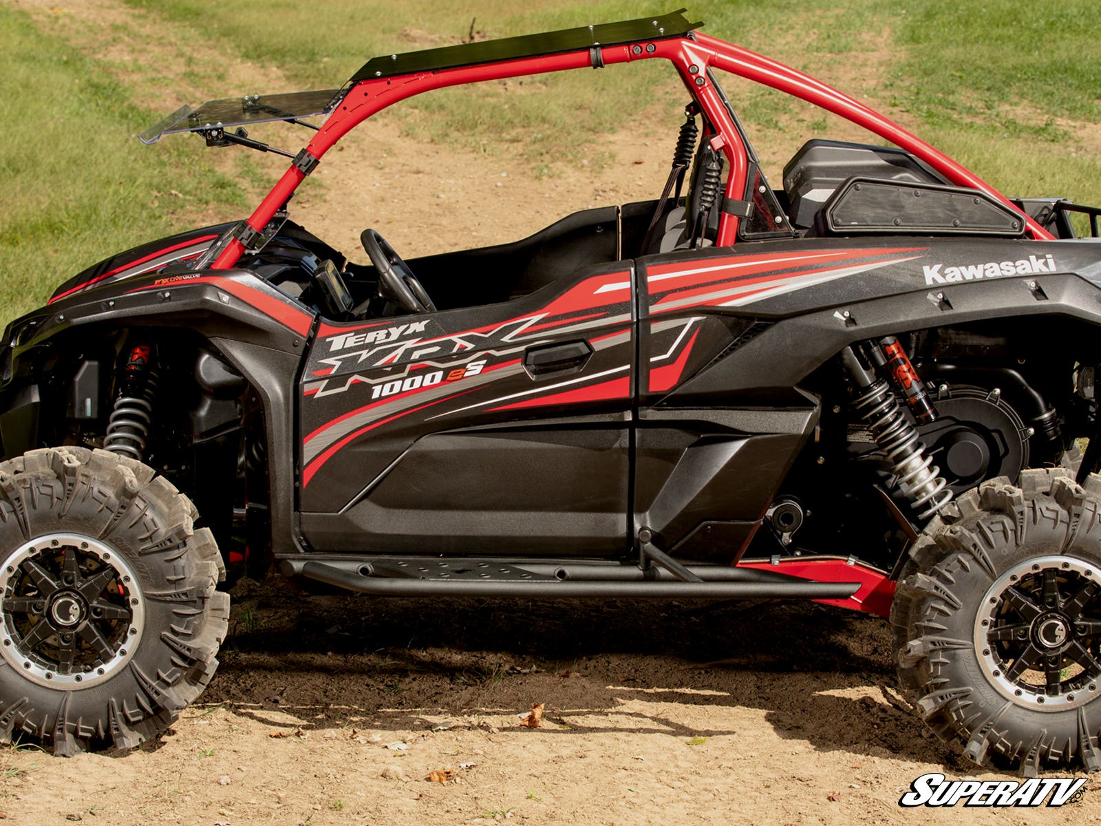 Photo of SuperATV Kawasaki Teryx KRX 1000 Tree Kickers by SuperATV - Premium Nerf Bars for UTVs / Side by Sides