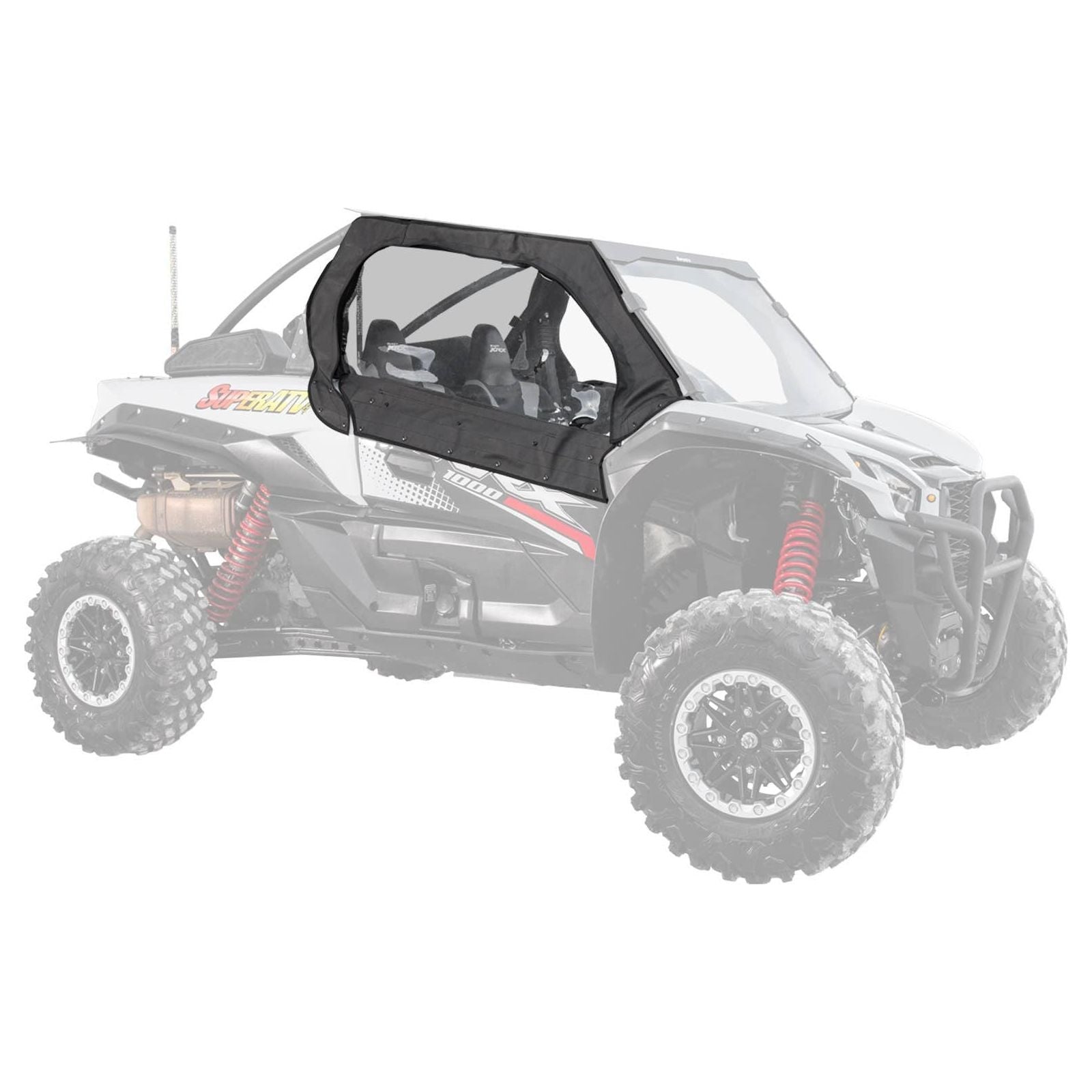 Photo of Kawasaki KRX Primal Soft Cab Enclosure Upper Doors by SuperATV - Premium Cab Enclosures for UTVs / Side by Sides