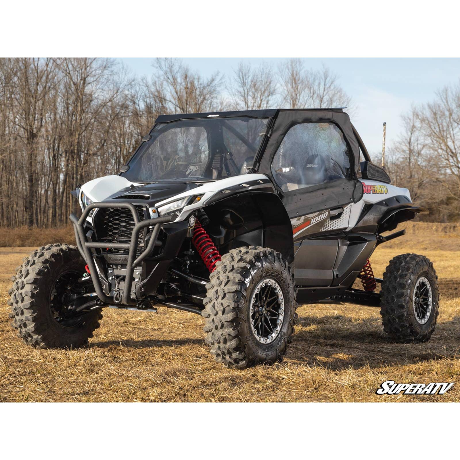 Photo of Kawasaki KRX Primal Soft Cab Enclosure Upper Doors by SuperATV - Premium Cab Enclosures for UTVs / Side by Sides