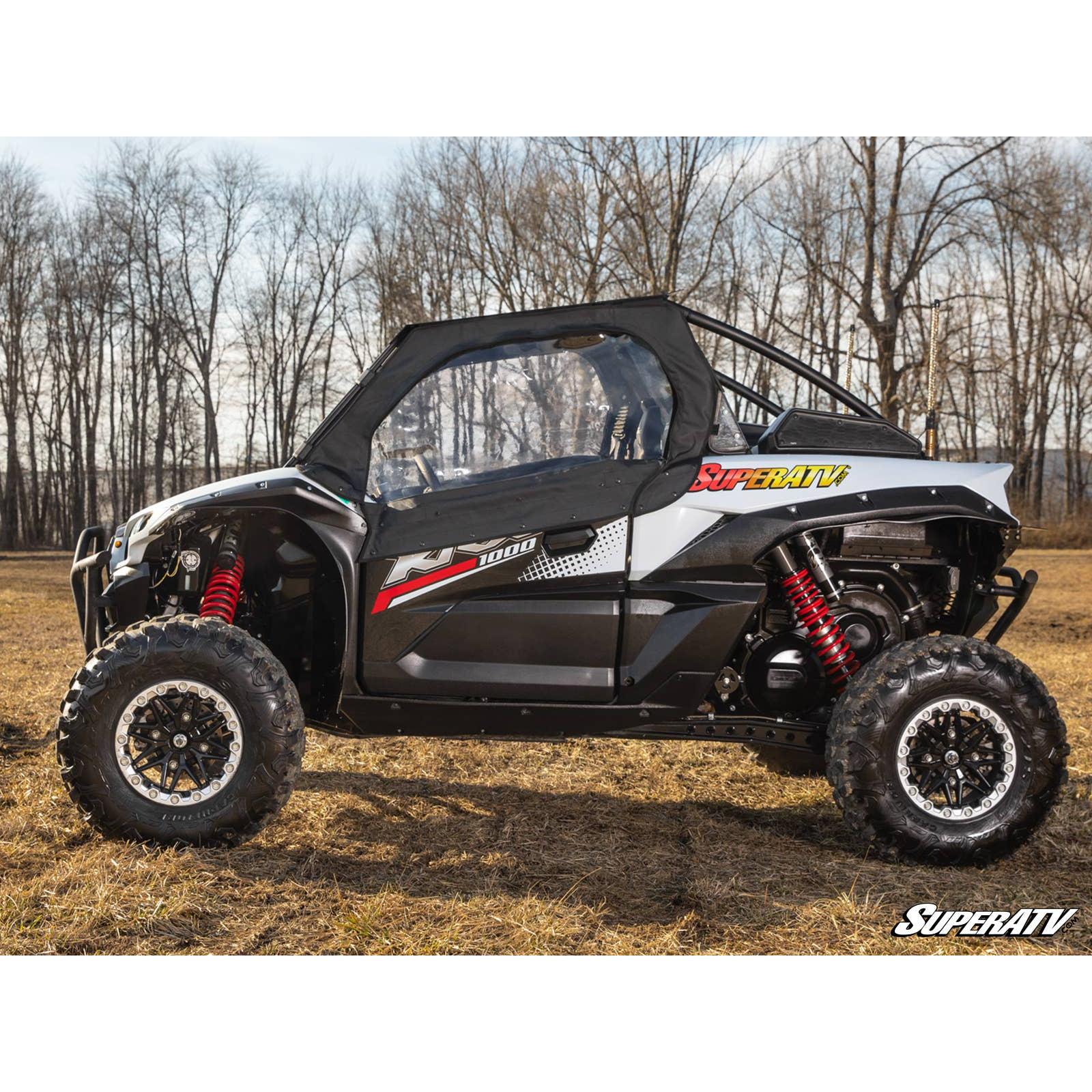 Photo of Kawasaki KRX Primal Soft Cab Enclosure Upper Doors by SuperATV - Premium Cab Enclosures for UTVs / Side by Sides