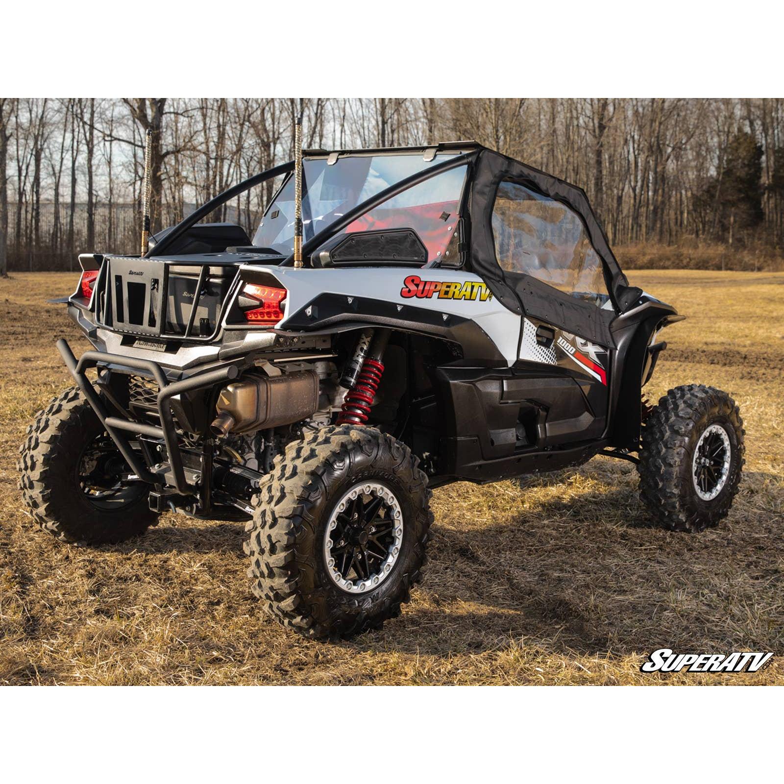 Photo of Kawasaki KRX Primal Soft Cab Enclosure Upper Doors by SuperATV - Premium Cab Enclosures for UTVs / Side by Sides