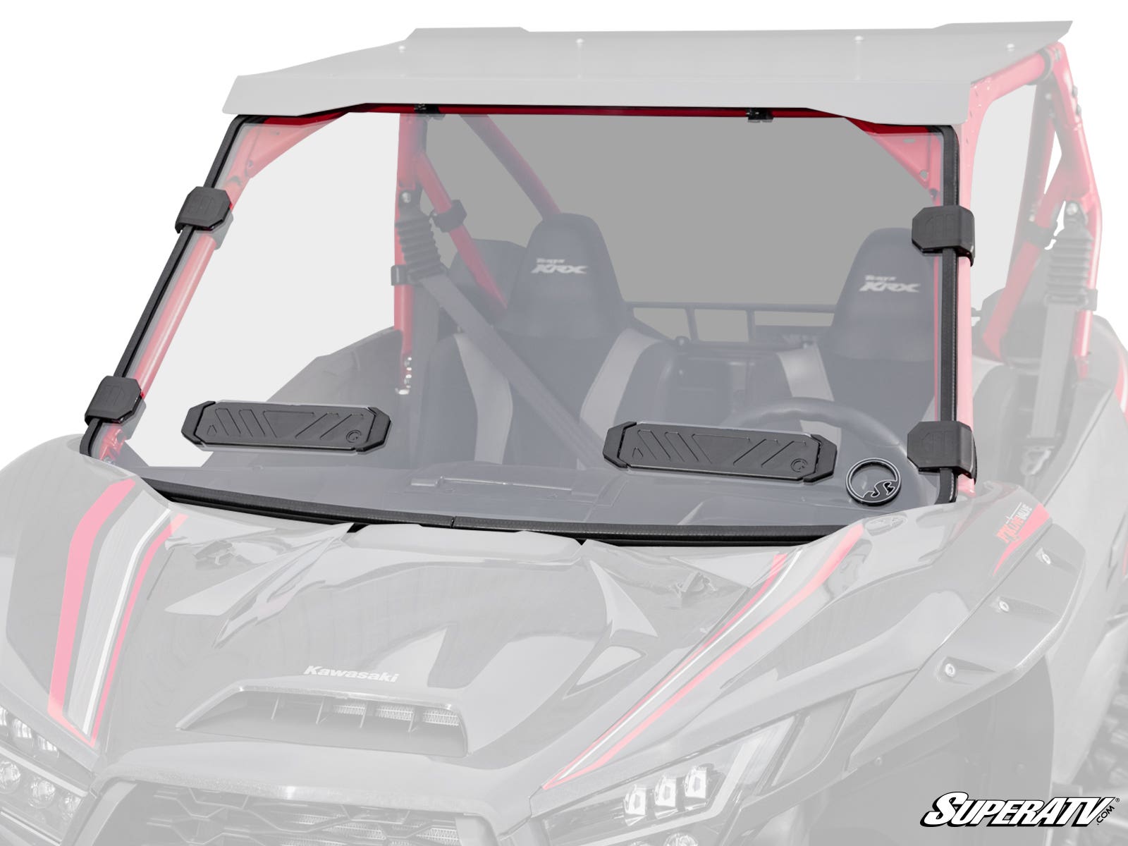 Photo of SuperATV Kawasaki Teryx KRX 1000 Scratch Resistant Vented Full Windshield by SuperATV - Premium Windshields for UTVs / Side by Sides
