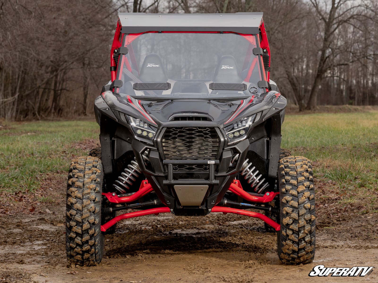Photo of SuperATV Kawasaki Teryx KRX 1000 Scratch Resistant Vented Full Windshield by SuperATV - Premium Windshields for UTVs / Side by Sides
