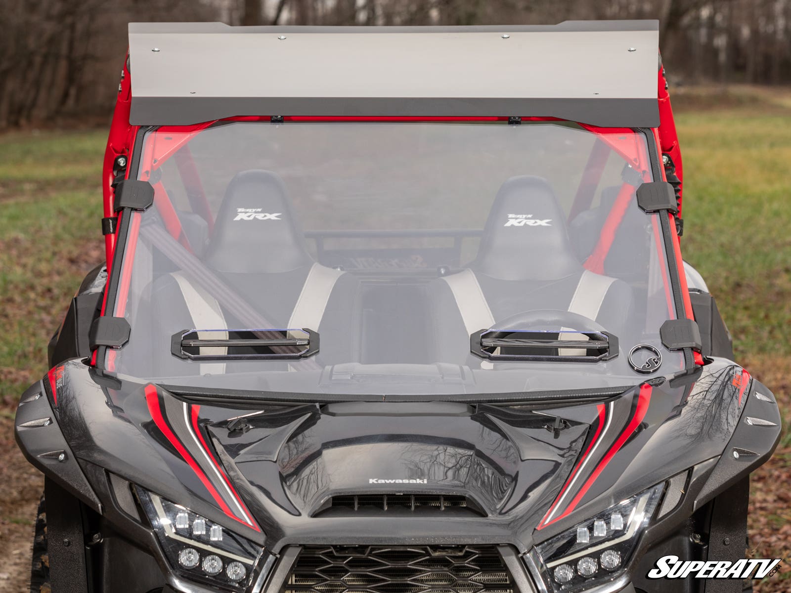 Photo of SuperATV Kawasaki Teryx KRX 1000 Scratch Resistant Vented Full Windshield by SuperATV - Premium Windshields for UTVs / Side by Sides