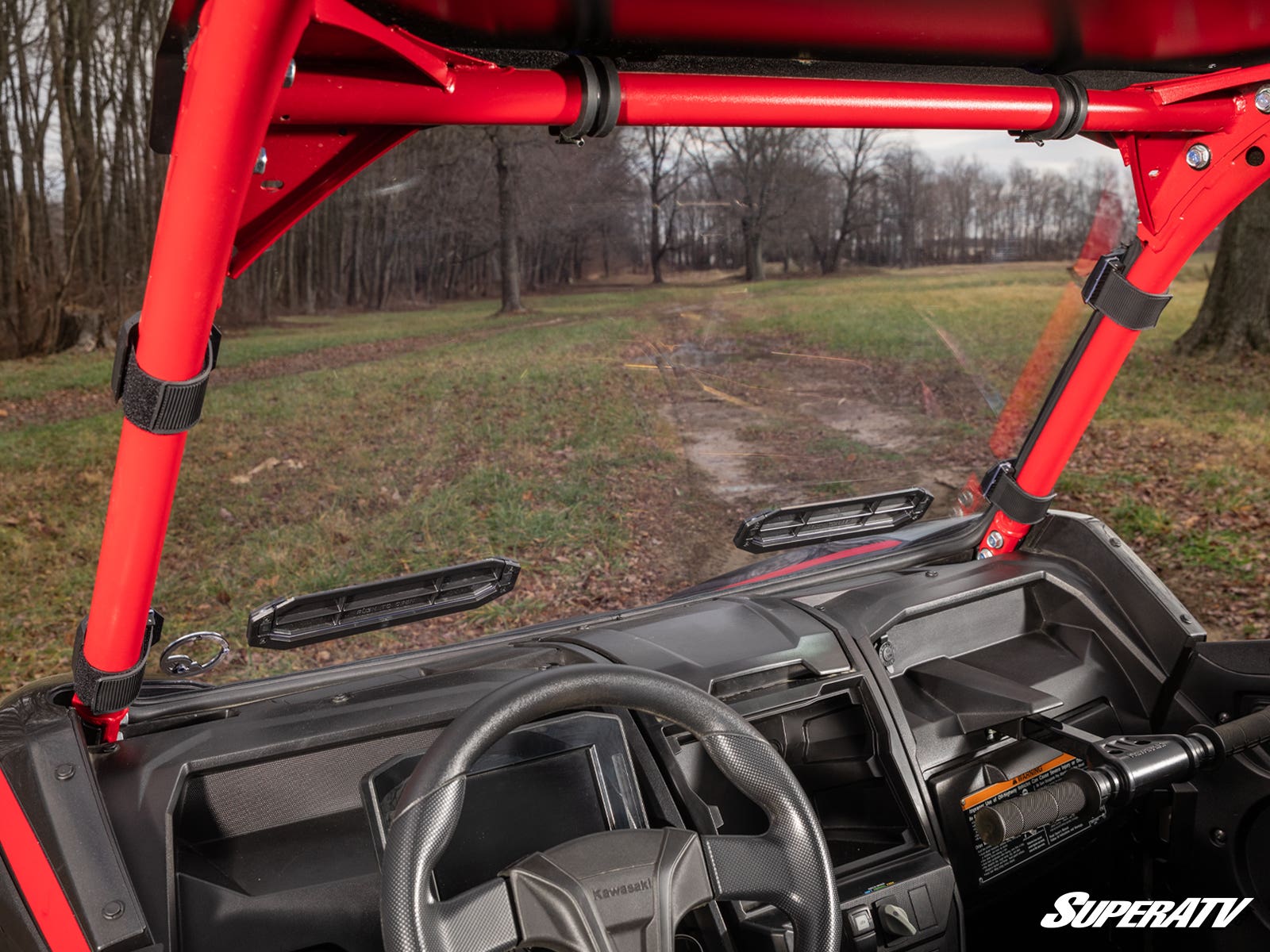 Photo of SuperATV Kawasaki Teryx KRX 1000 Scratch Resistant Vented Full Windshield by SuperATV - Premium Windshields for UTVs / Side by Sides