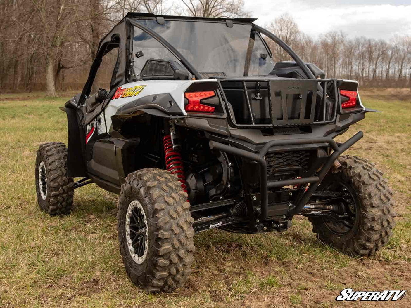 Photo of SuperATV Kawasaki Teryx KRX 1000 Rear Vented Windshield by SuperATV - Premium Windshields for UTVs / Side by Sides