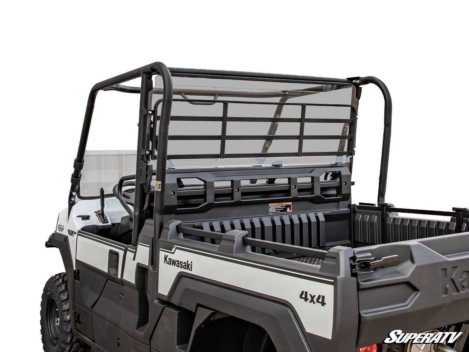 Photo of SuperATV Kawasaki Mule Pro-FX Rear Windshield by SuperATV - Premium Windshields for UTVs / Side by Sides